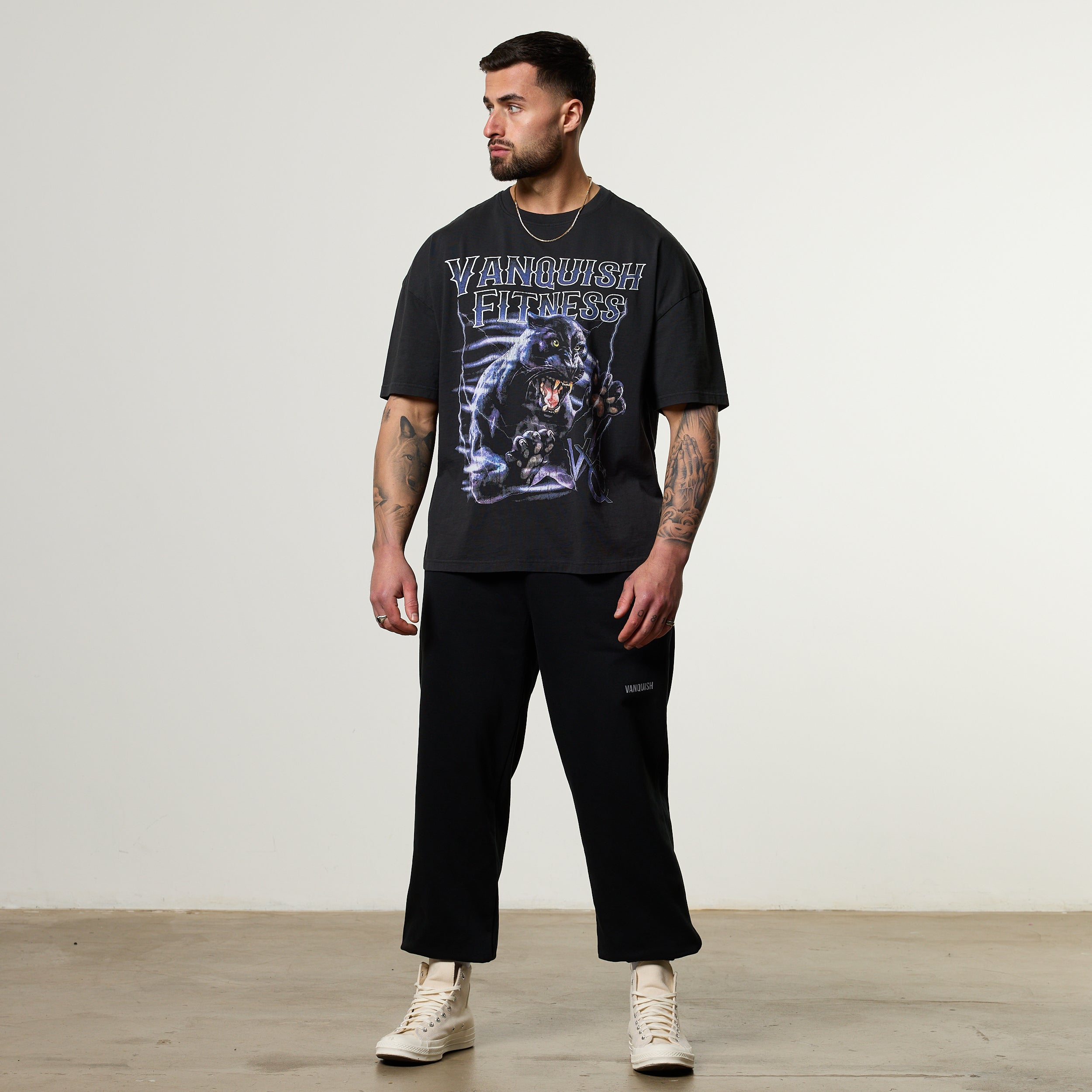 Vanquish Obsidian Black Panther Oversized Boxy T Shirt