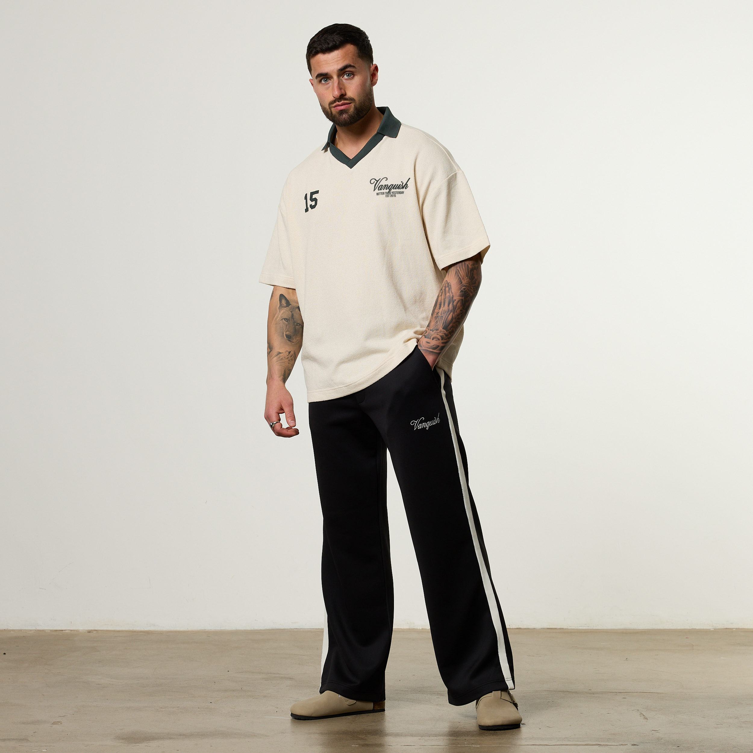 Vanquish Off White Textured Soccer Jersey
