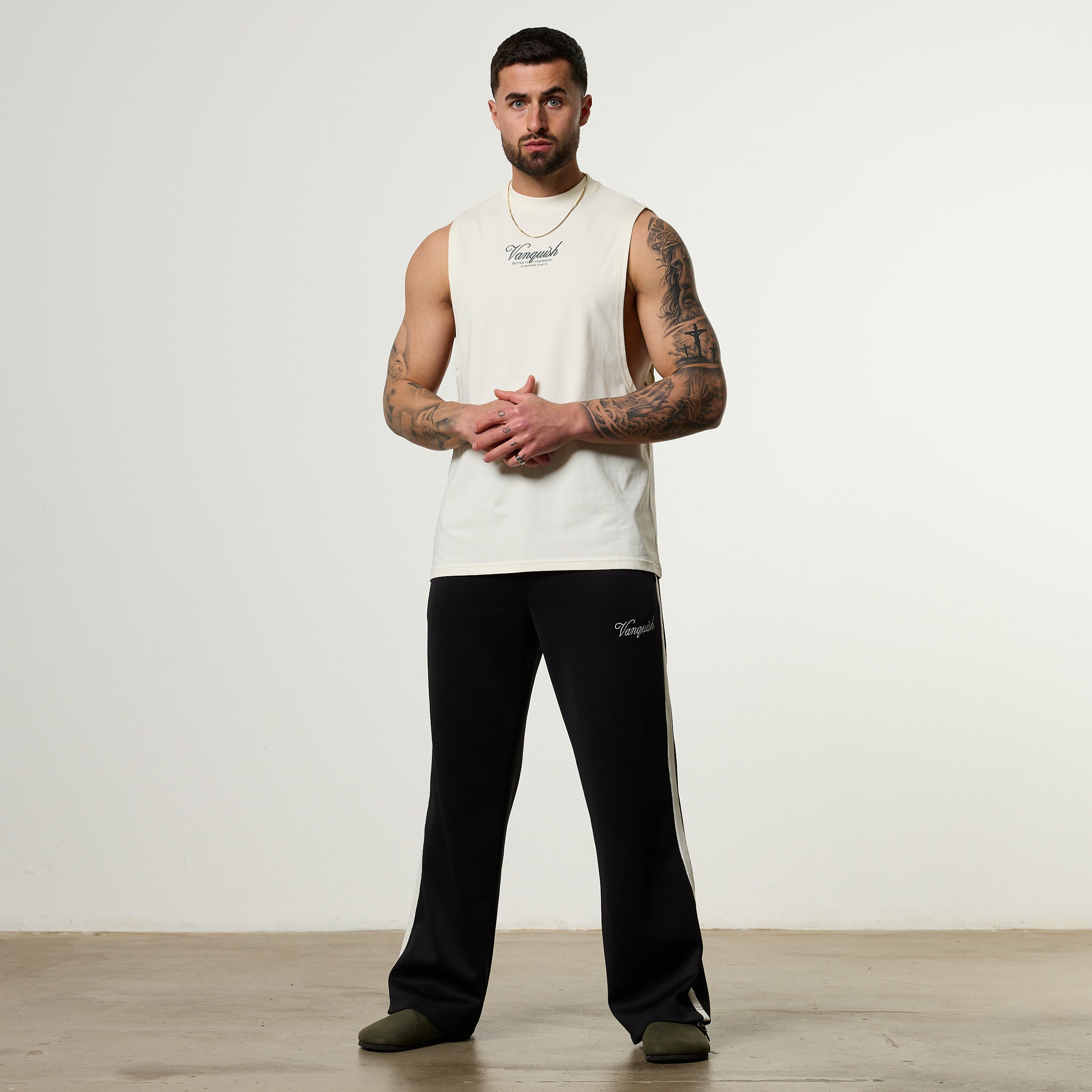 Vanquish Off Season Vintage White Sleeveless T Shirt