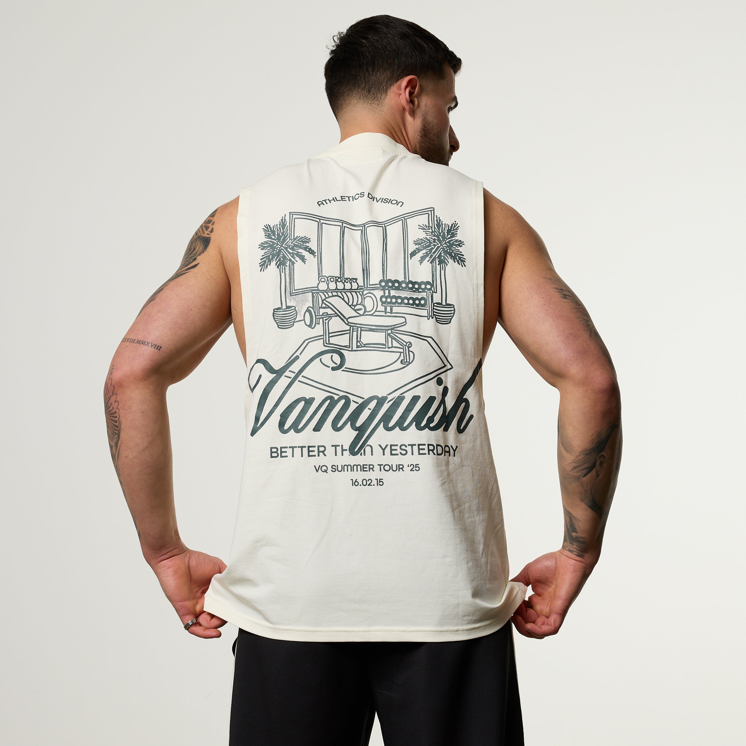 Vanquish Off Season Vintage White Sleeveless T Shirt