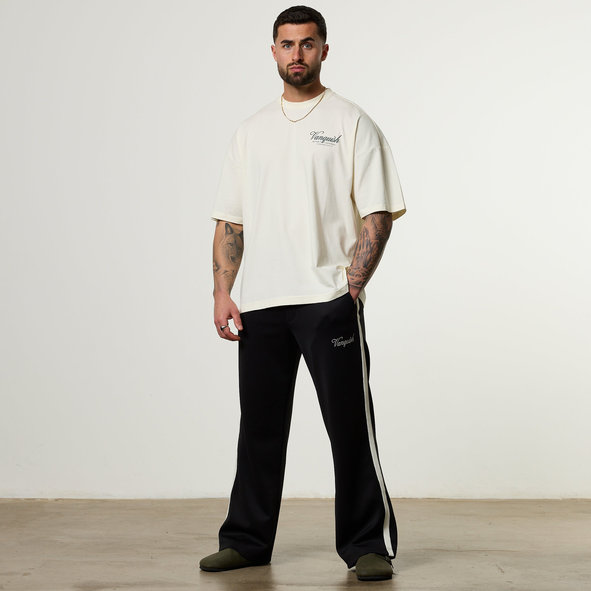 Vanquish Off Season Vintage White Oversized Boxy T Shirt