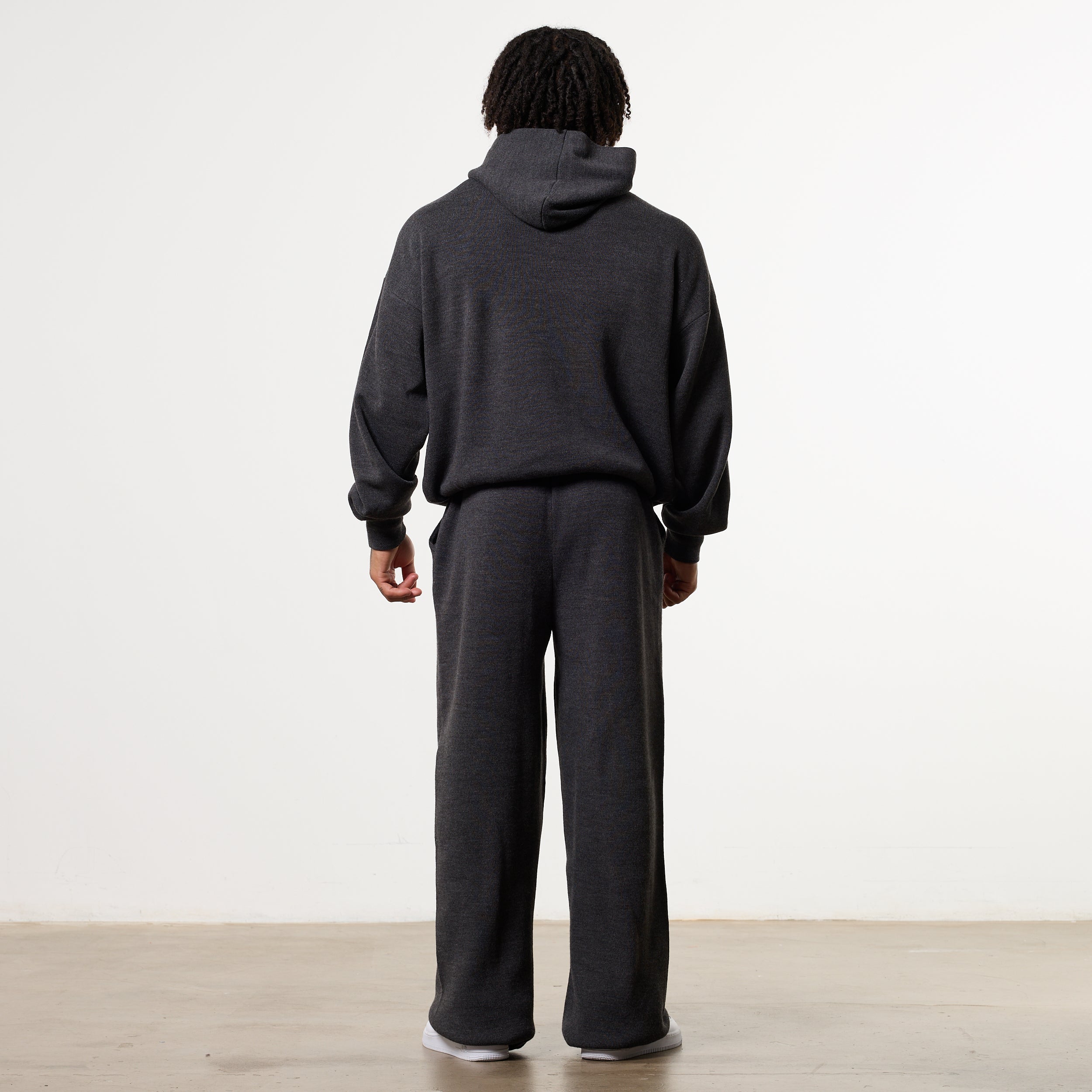 THORN KNIT STORM GREY STRAIGHT LEG SWEATPANTS