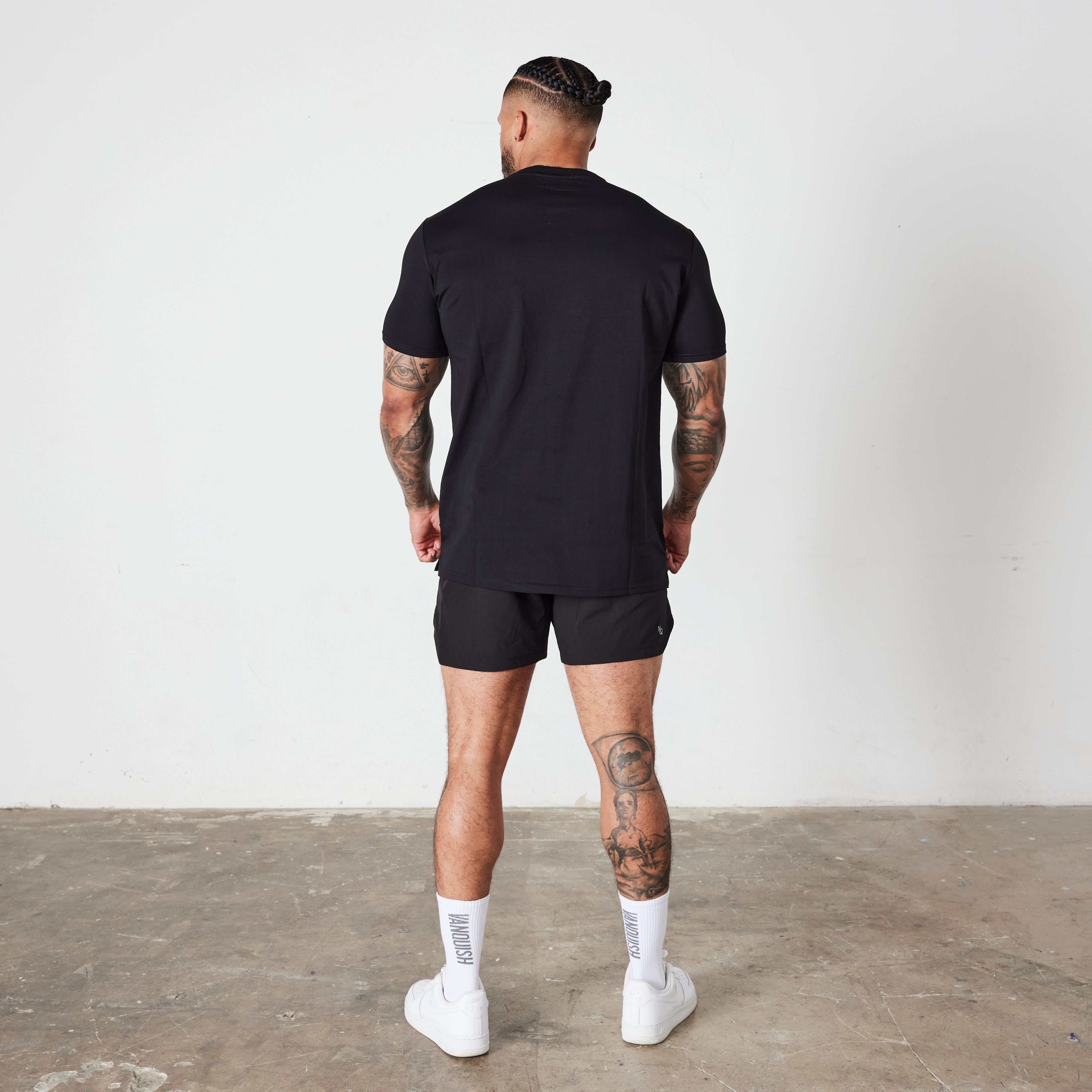 Vanquish Essential Black Reflective Slim Fit Short Sleeve T Shirt