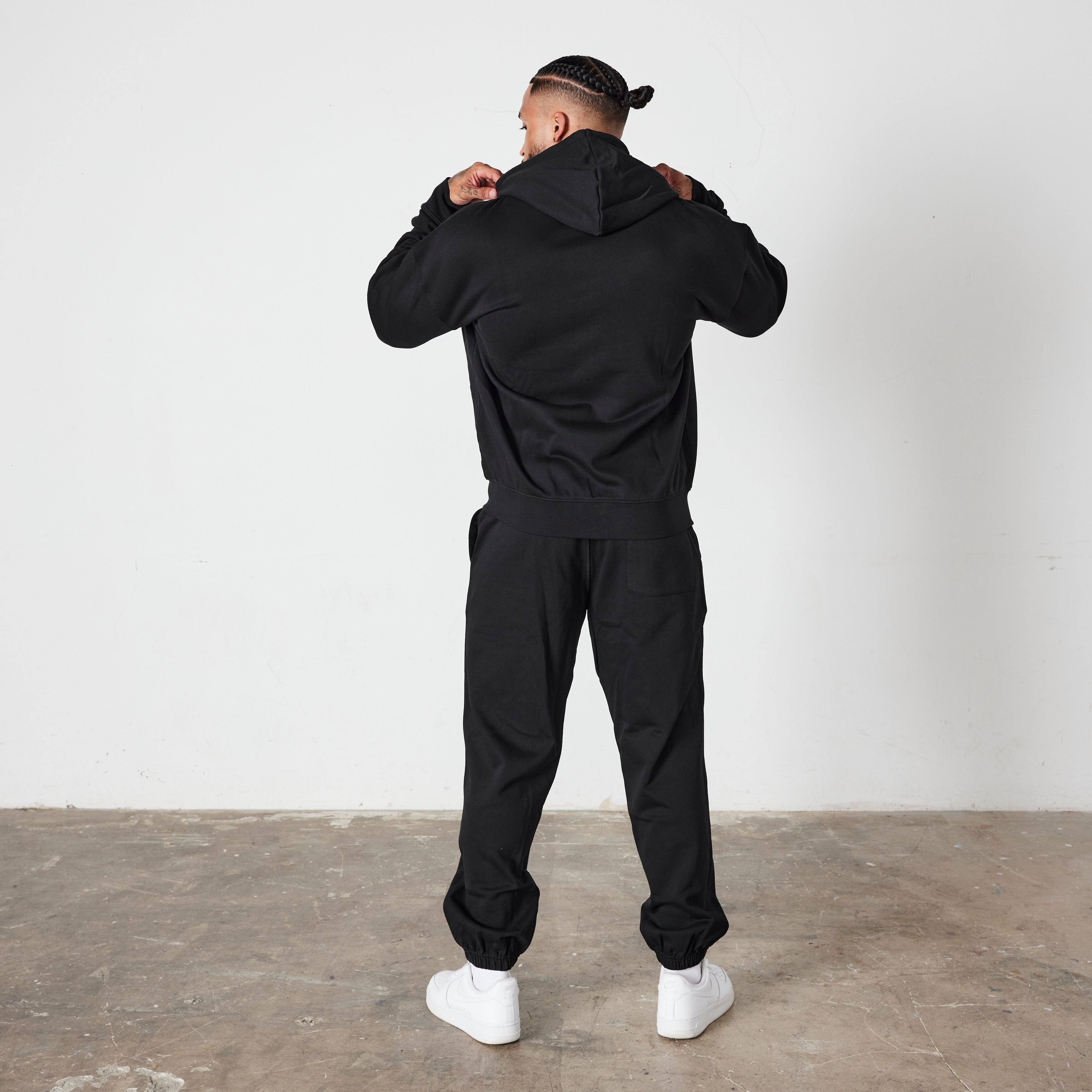 Vanquish – Essential – Übergroßer Hoodie mit durchgehendem Reißverschluss in Schwarz