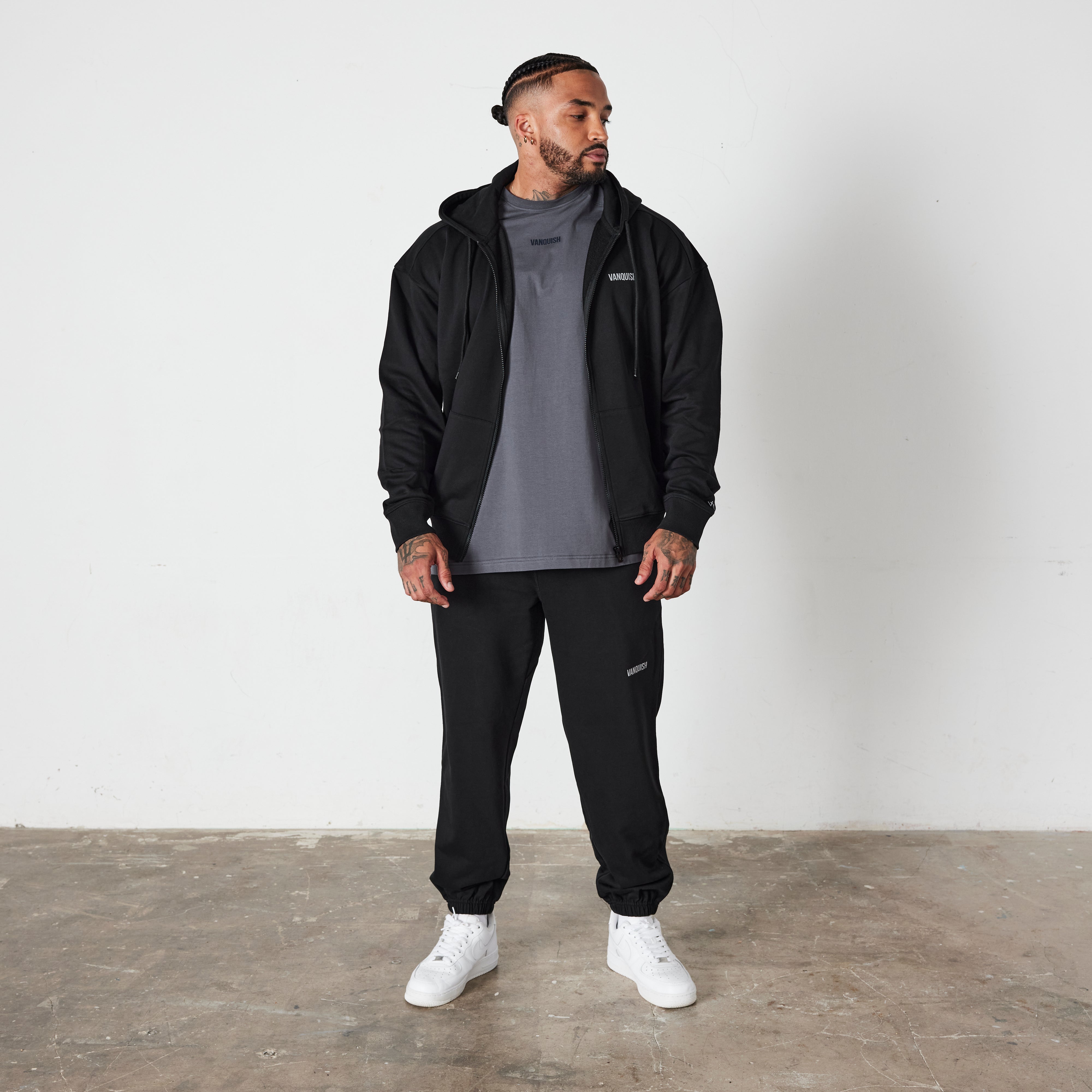 Vanquish Essential Black Oversized Sweatpants