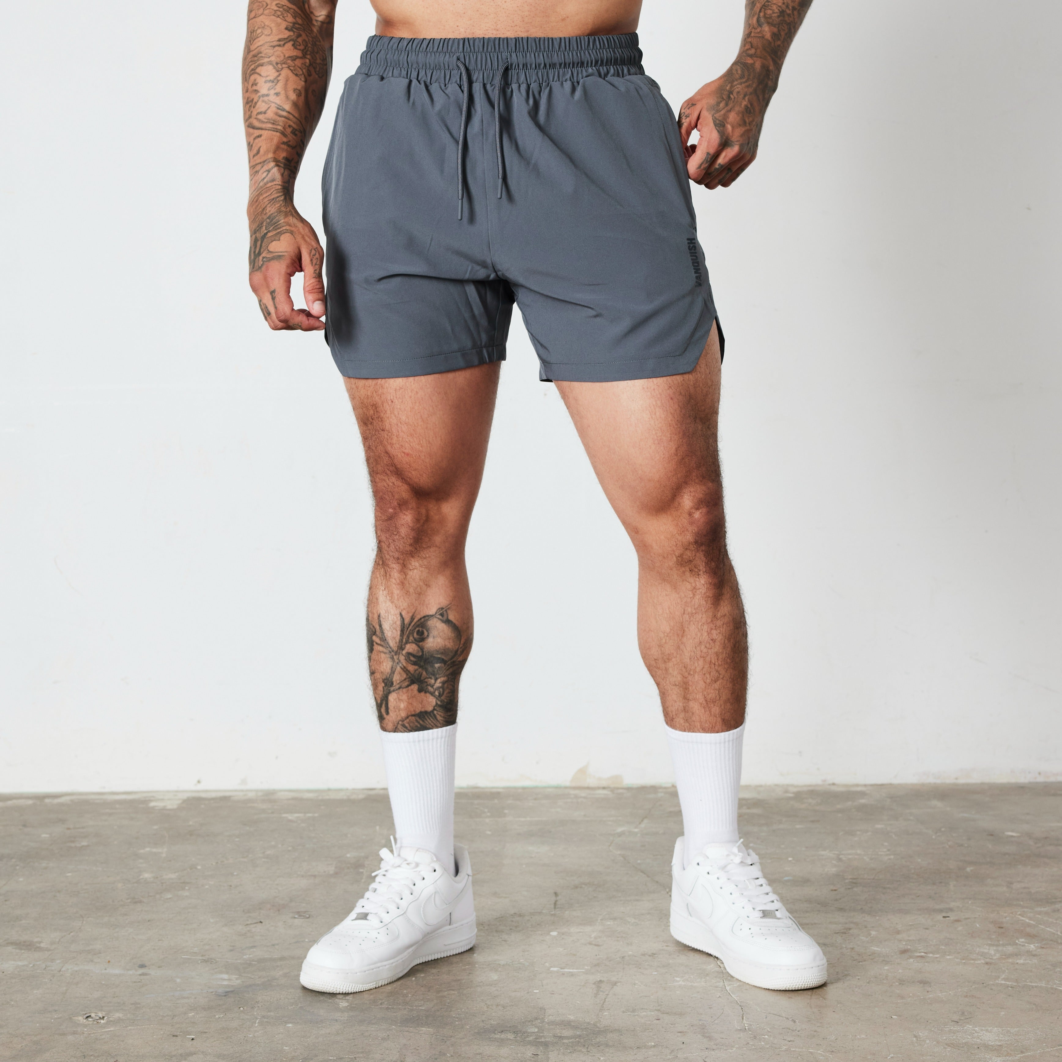 Vanquish Essential Performance-Shorts aus Denim in Blau, 4 Zoll