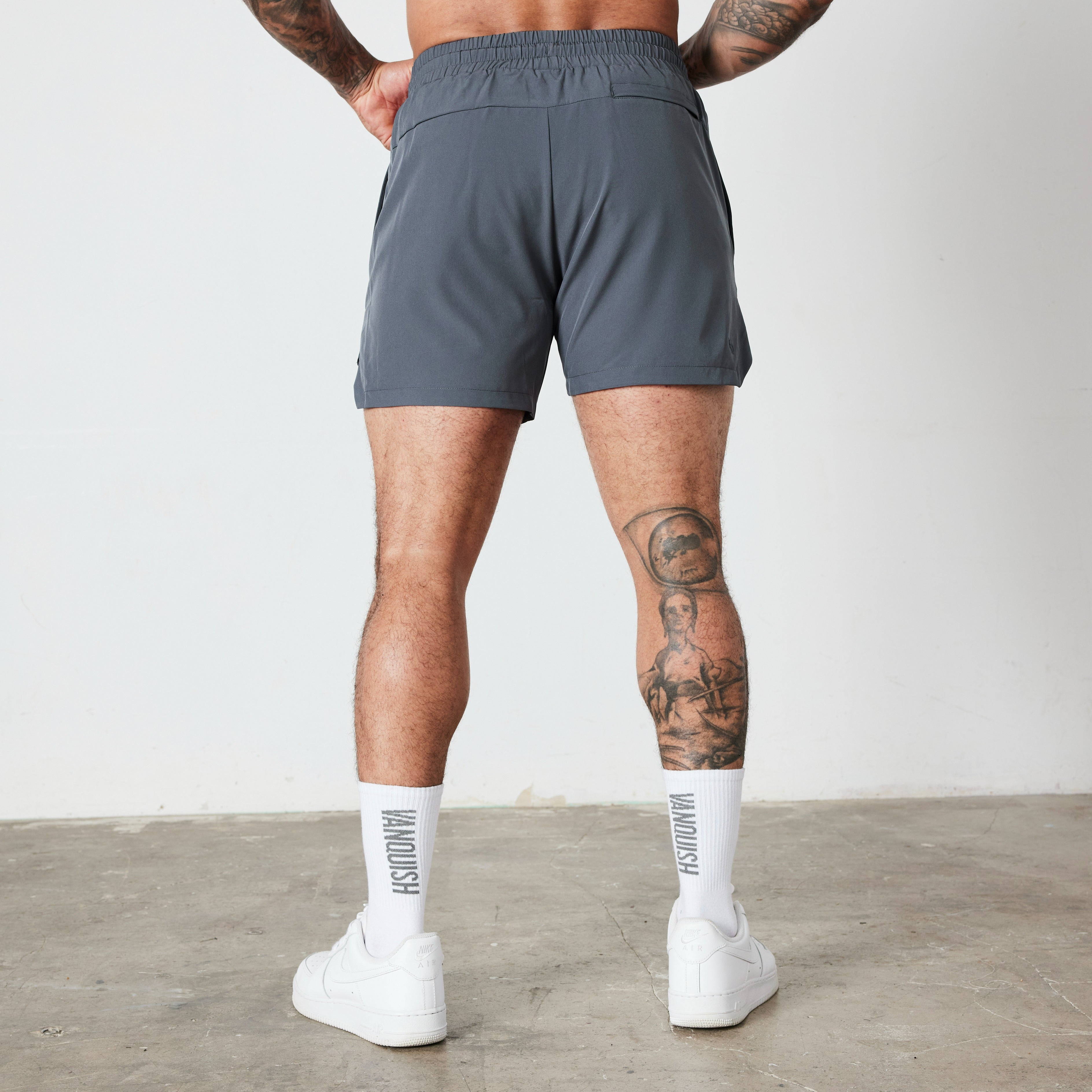 Vanquish Essential Performance-Shorts aus Denim in Blau, 4 Zoll
