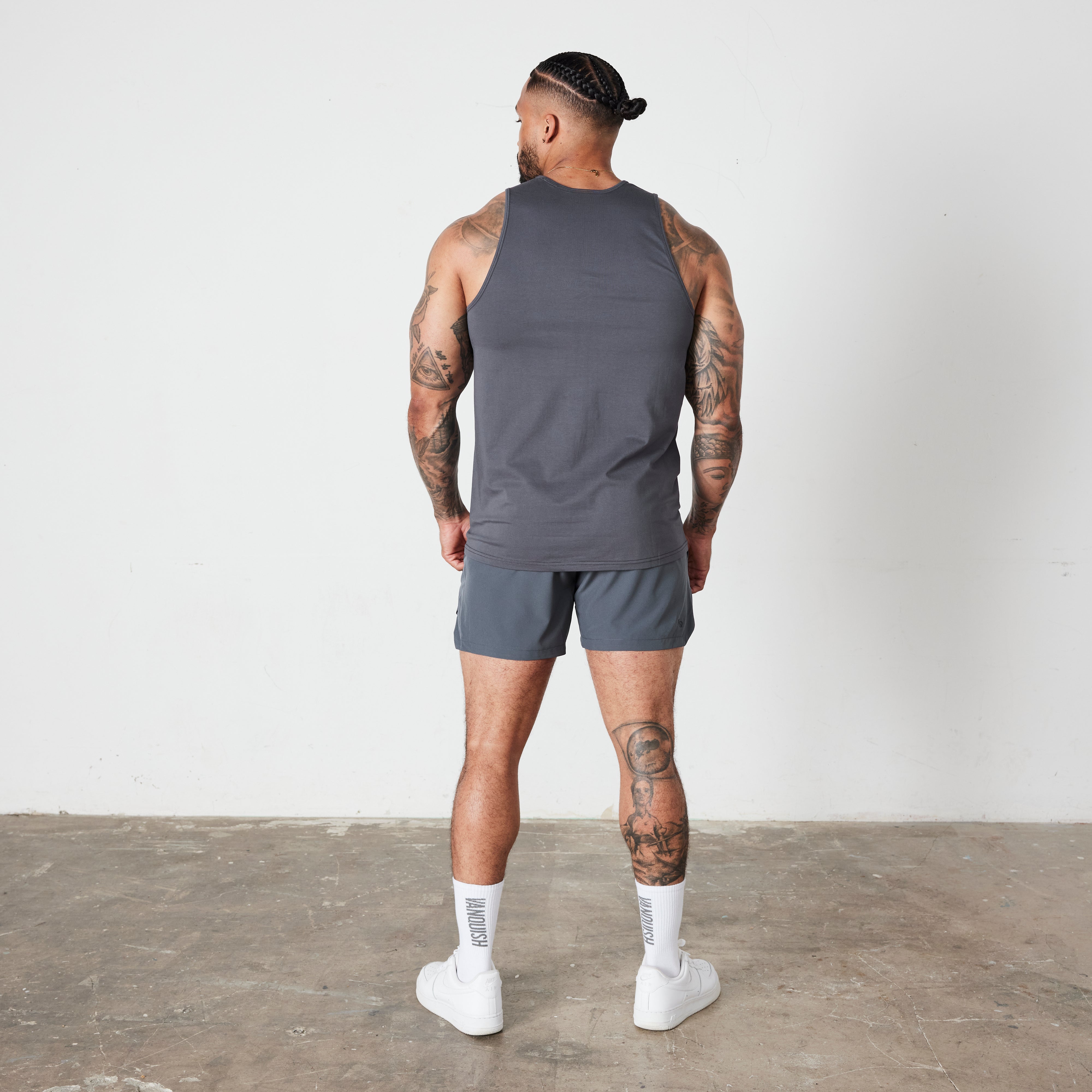 Vanquish Essential Denim Blue Regular Fit Tank Top