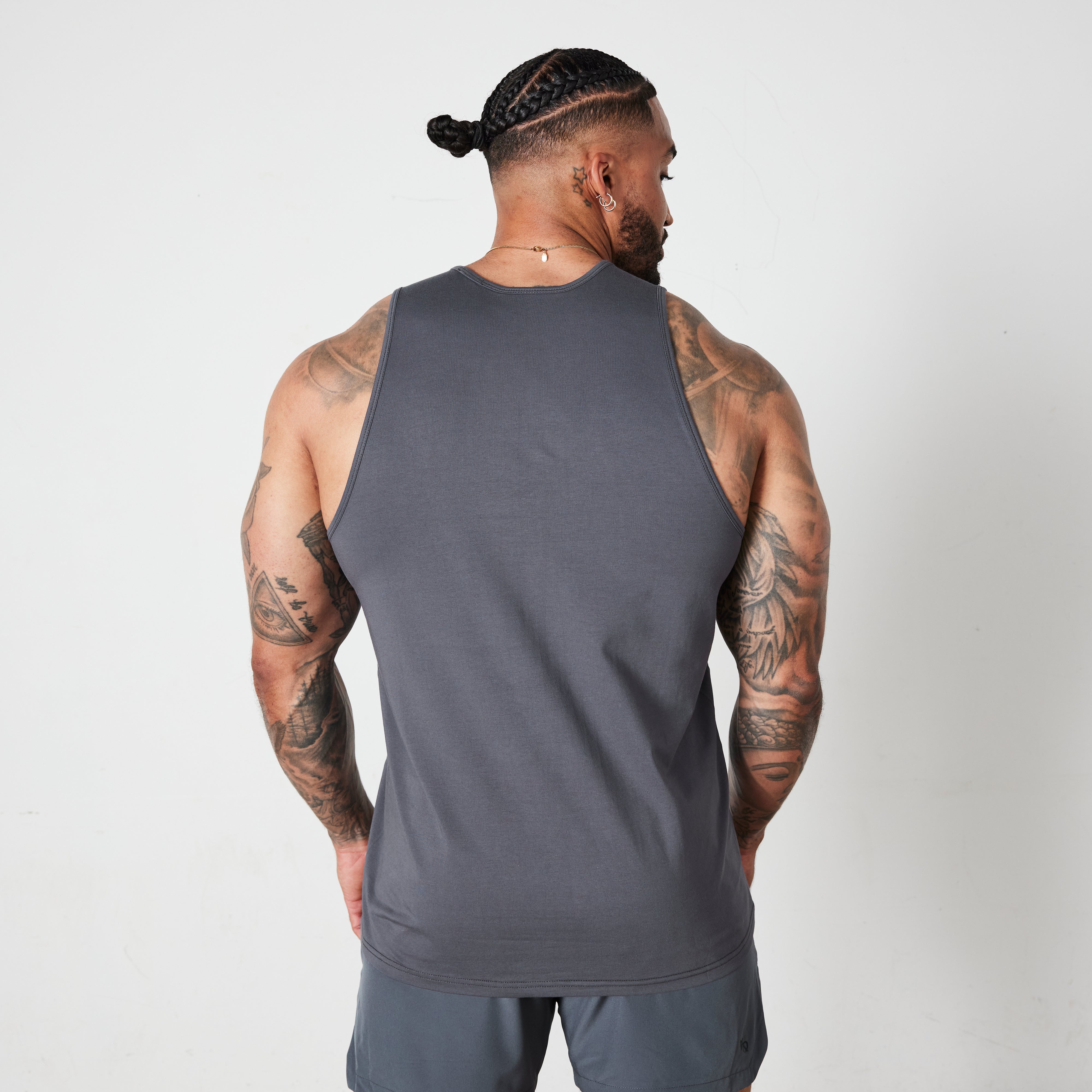 Vanquish Essential Denim Blue Regular Fit Tank Top