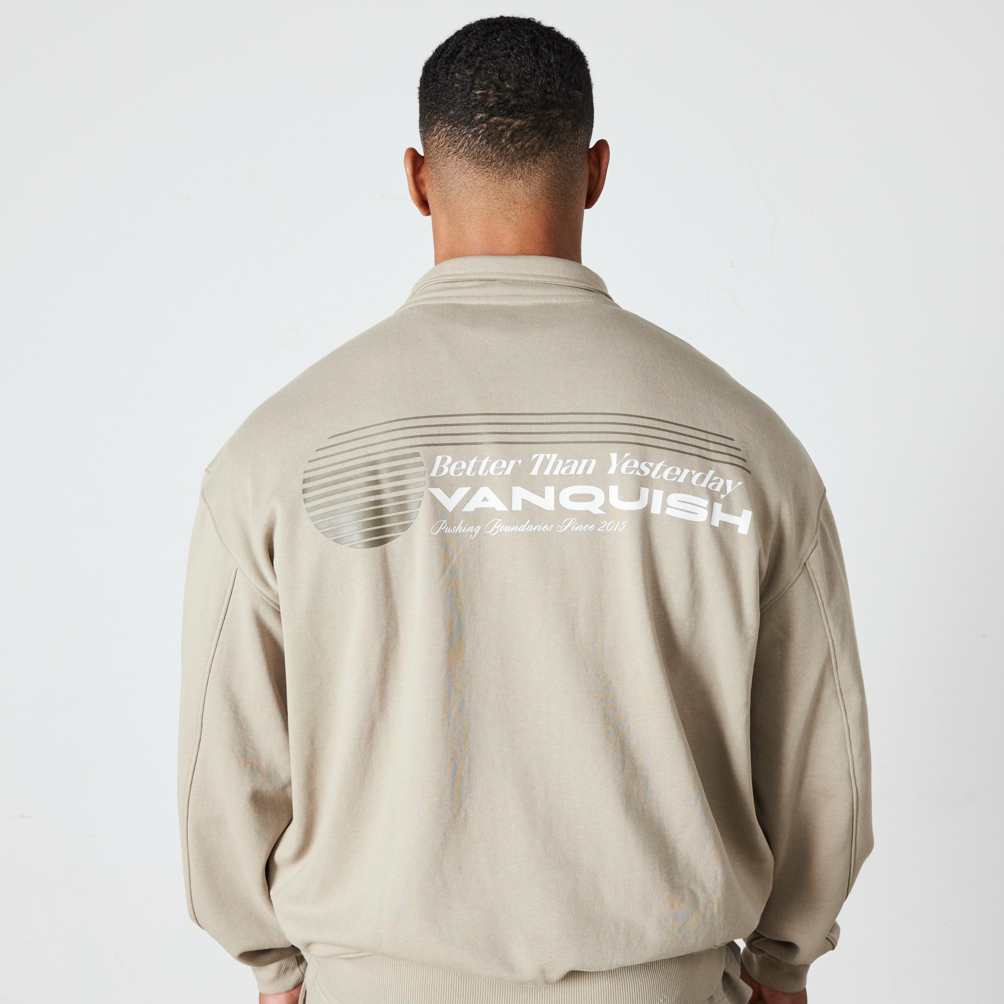 Vanquish Stone Athletics Division Quarter Zip Sweater