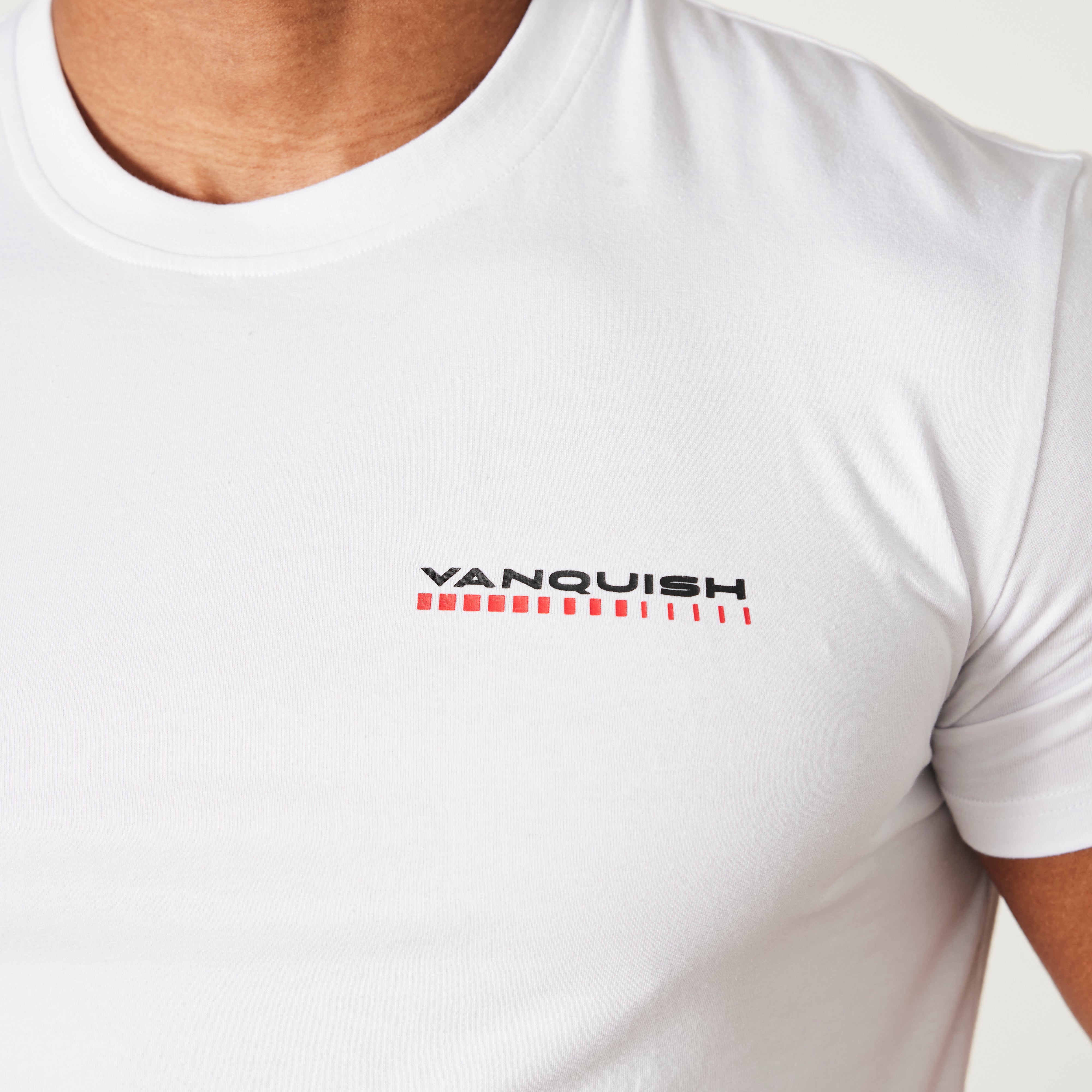 Vanquish White Athletics Division Fitted T Shirt