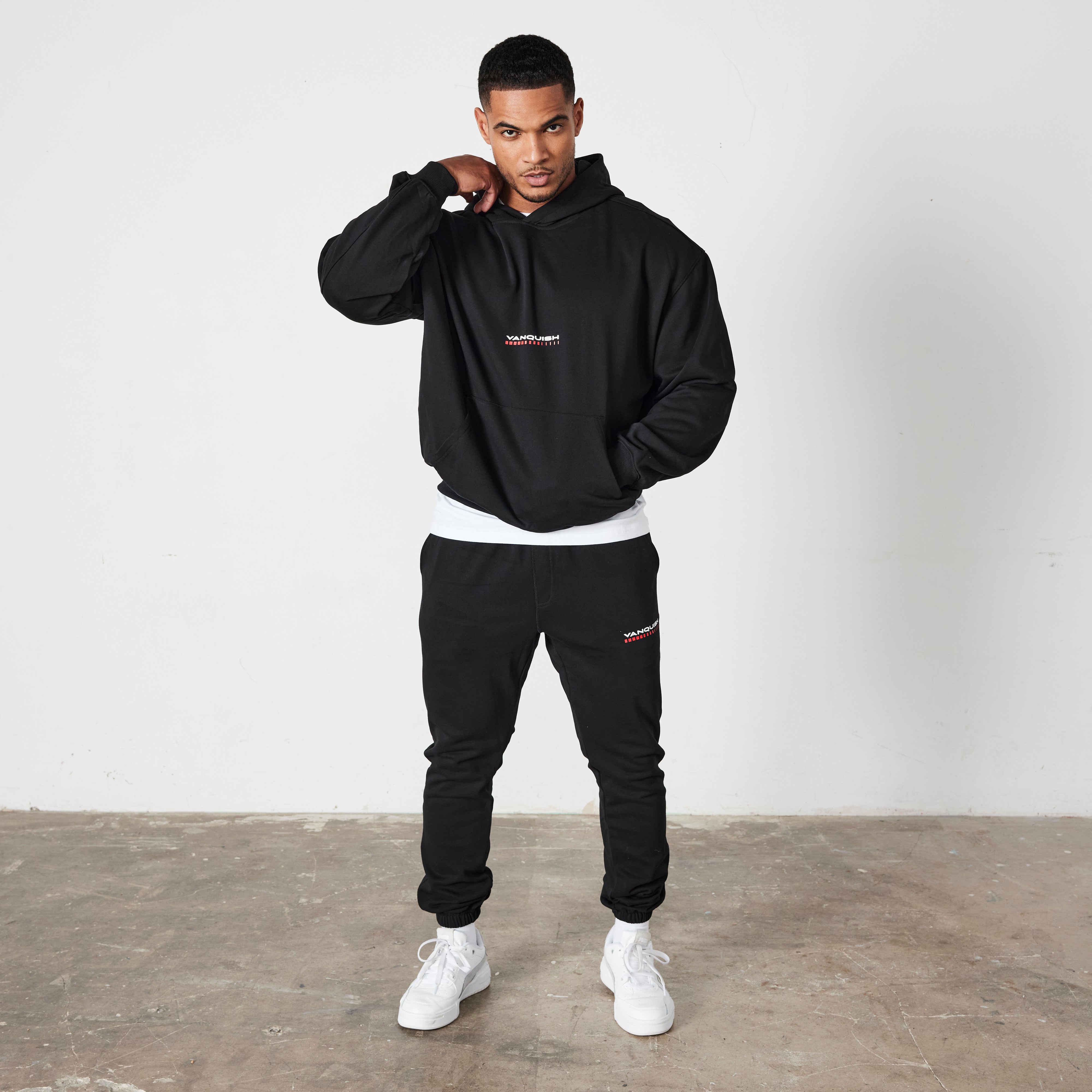 Vanquish Black Athletics Division Tapered Sweatpants