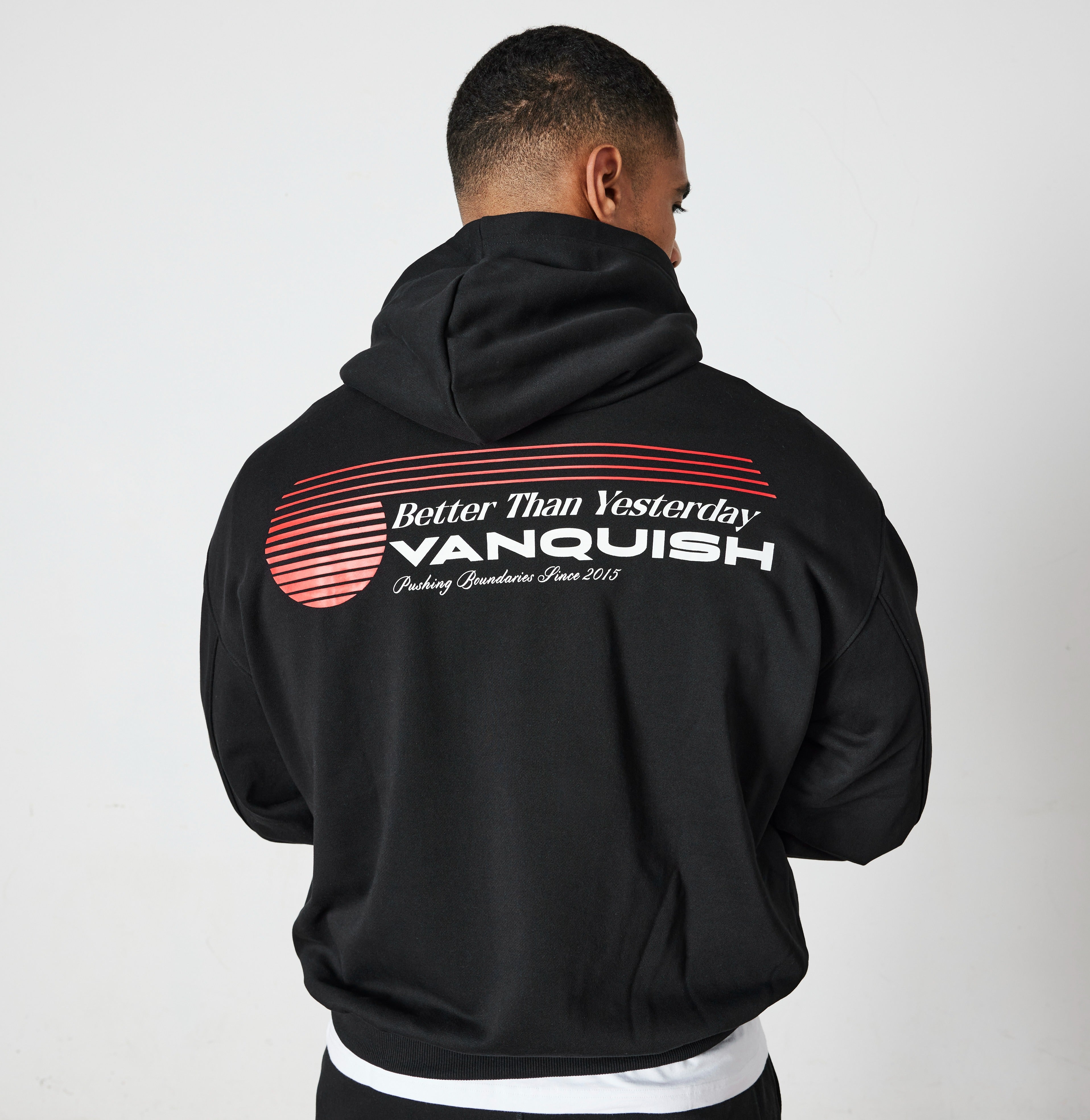 Vanquish Black Athletics Division Oversized Pullover Hoodie