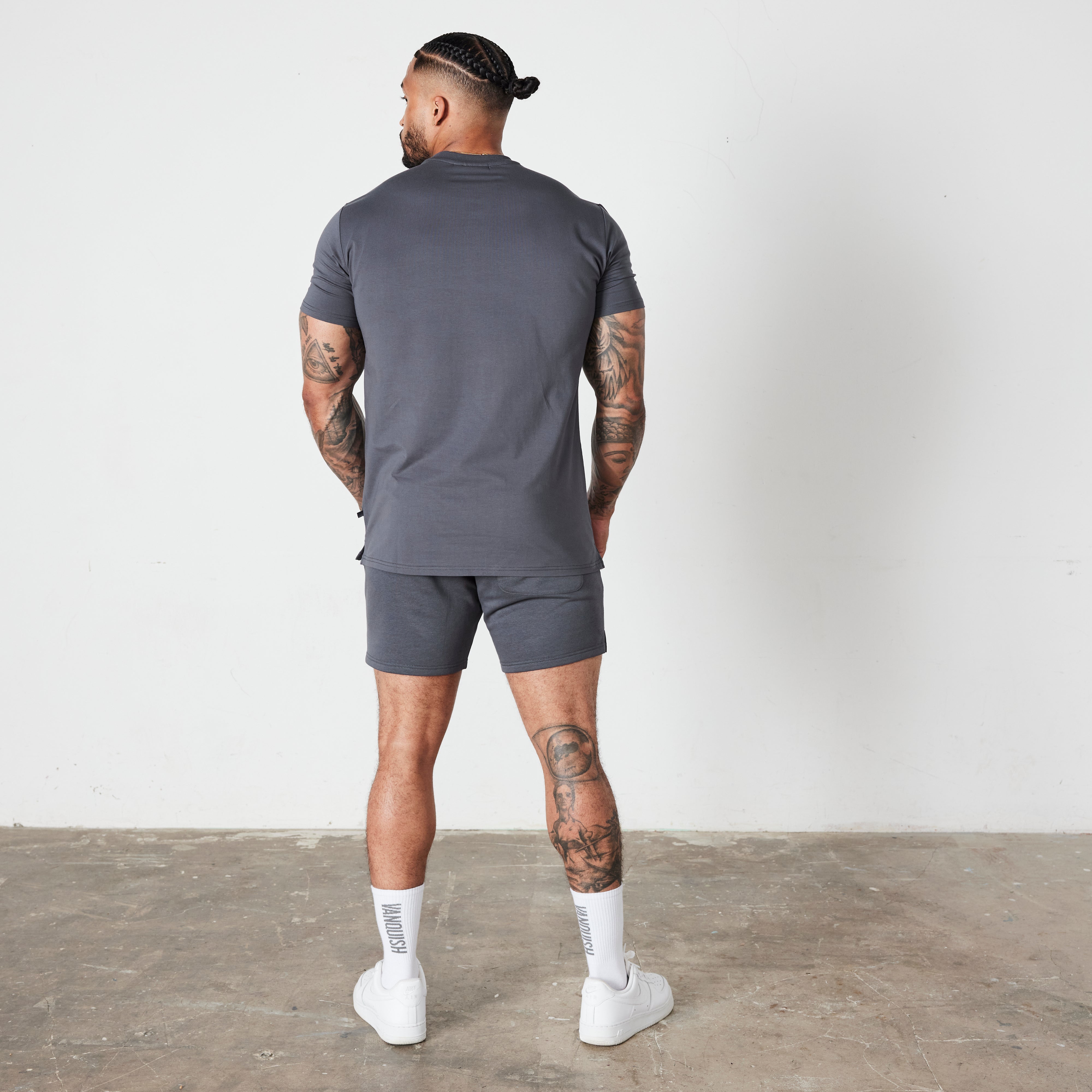 Vanquish Essential T-Shirt in Slim Fit, kurzärmelig, Denimblau