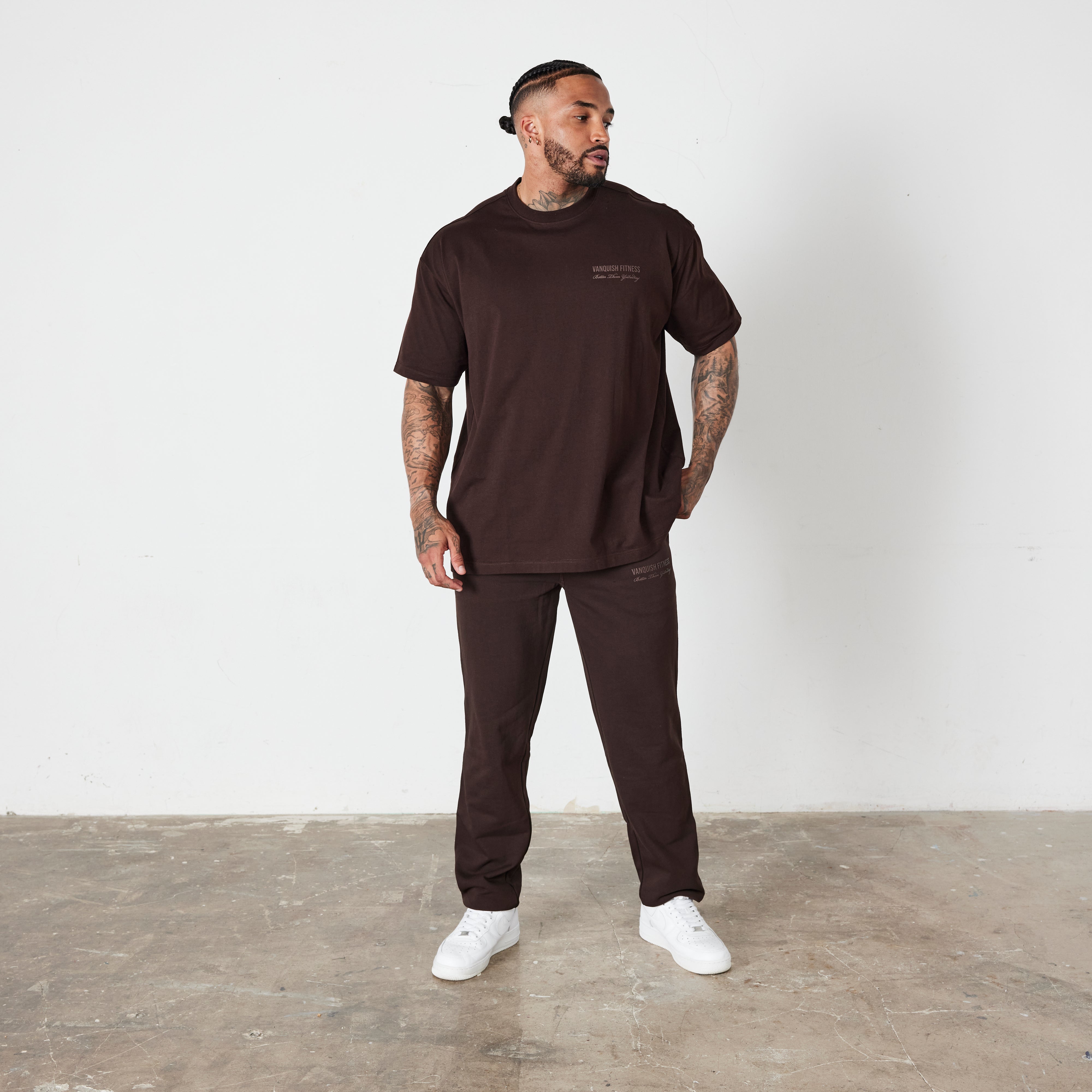 Vanquish Coffee Brown Signature Collection Straight Leg Sweatpants