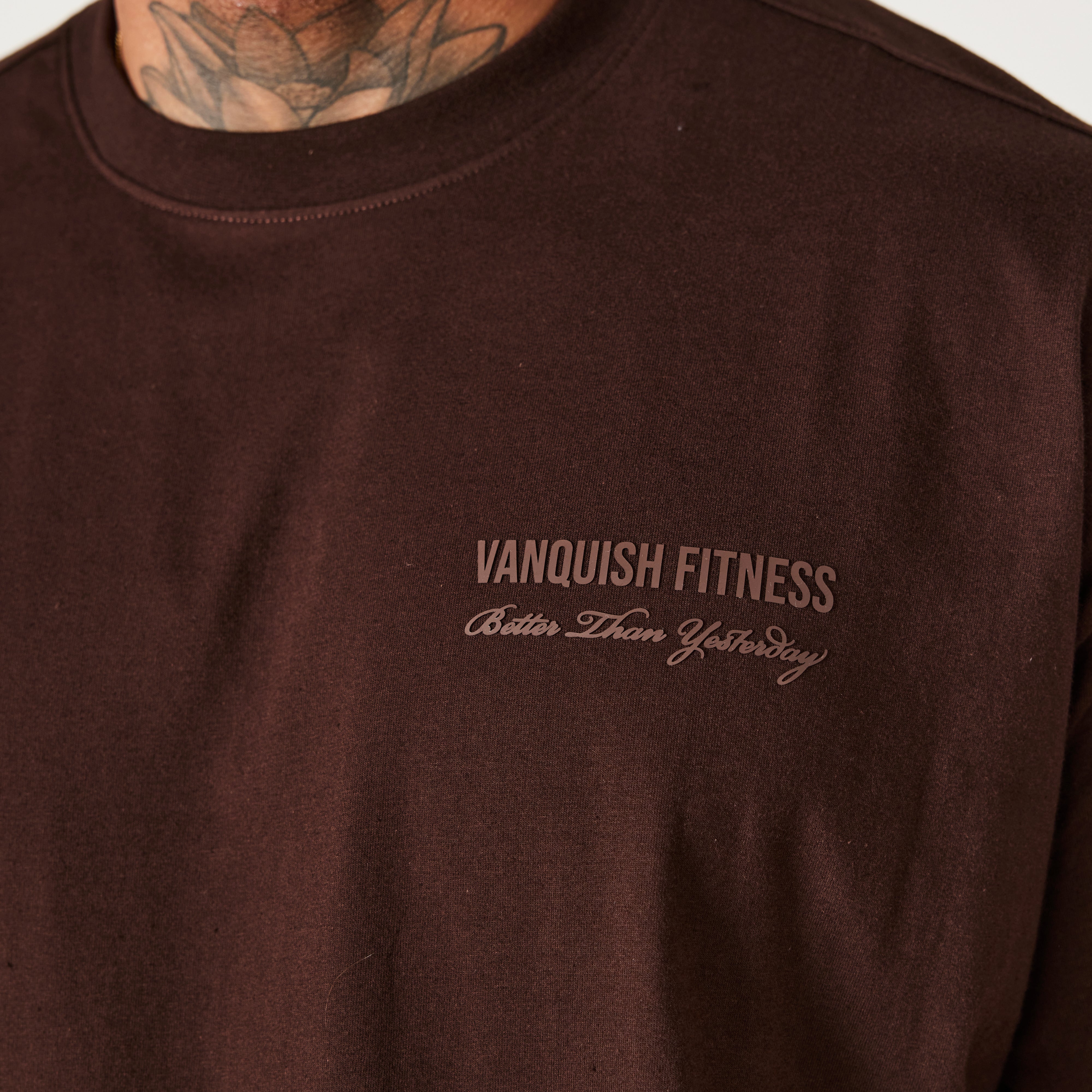 Vanquish Coffee Brown Signature Collection Oversized T Shirt