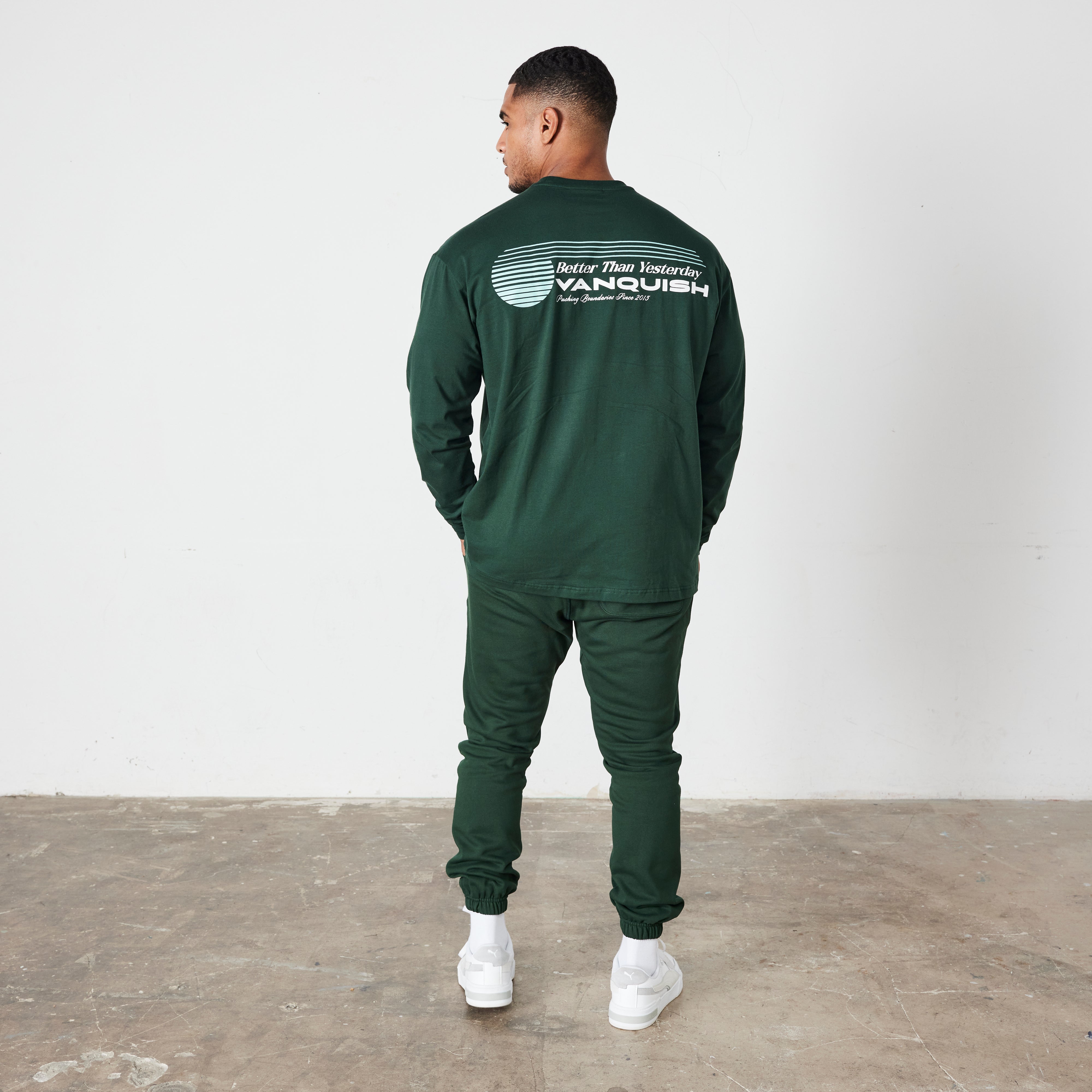 Vanquish Green Athletics Division Oversized Long Sleeve T Shirt