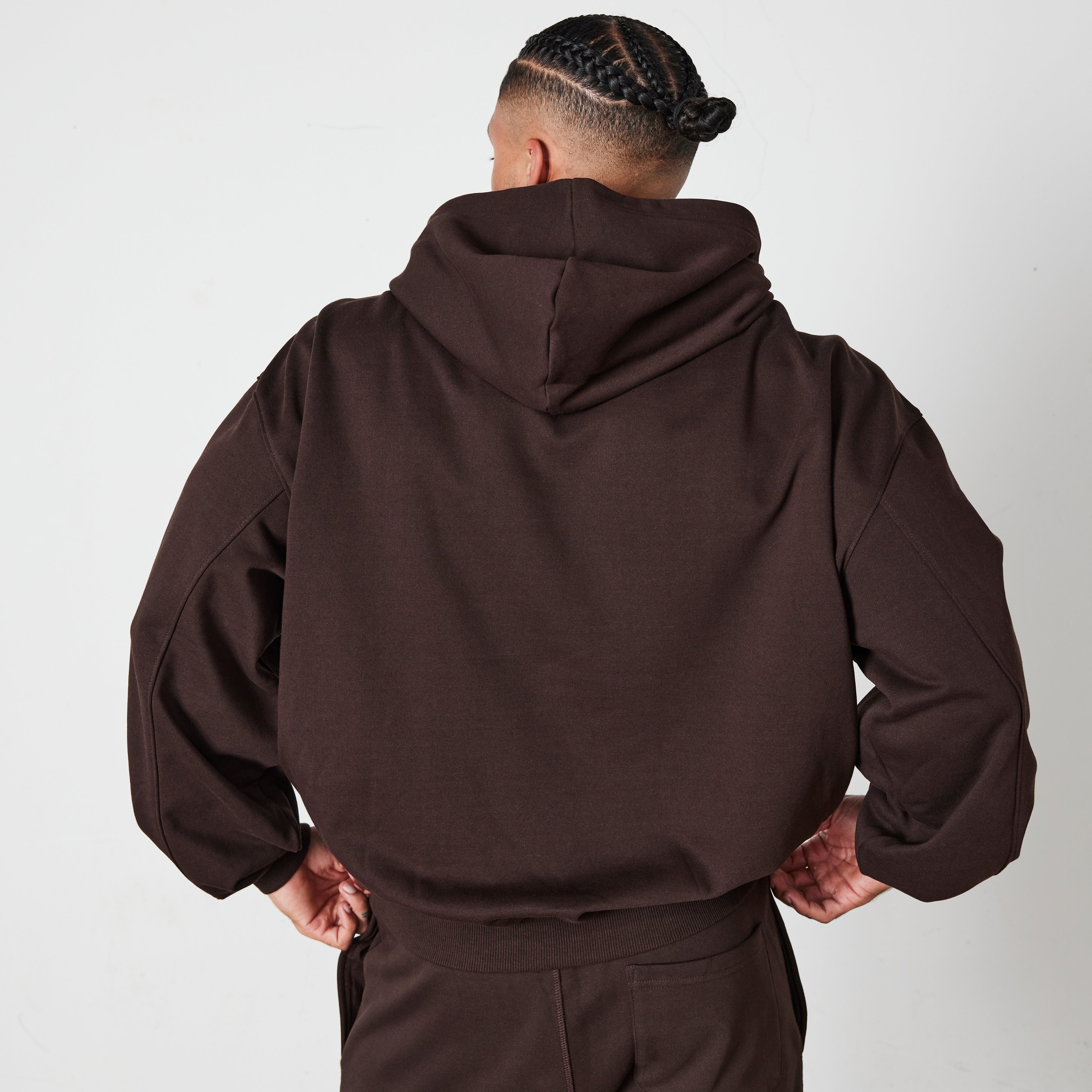 Vanquish Coffee Brown Signature Collection Oversized Pullover Hoodie