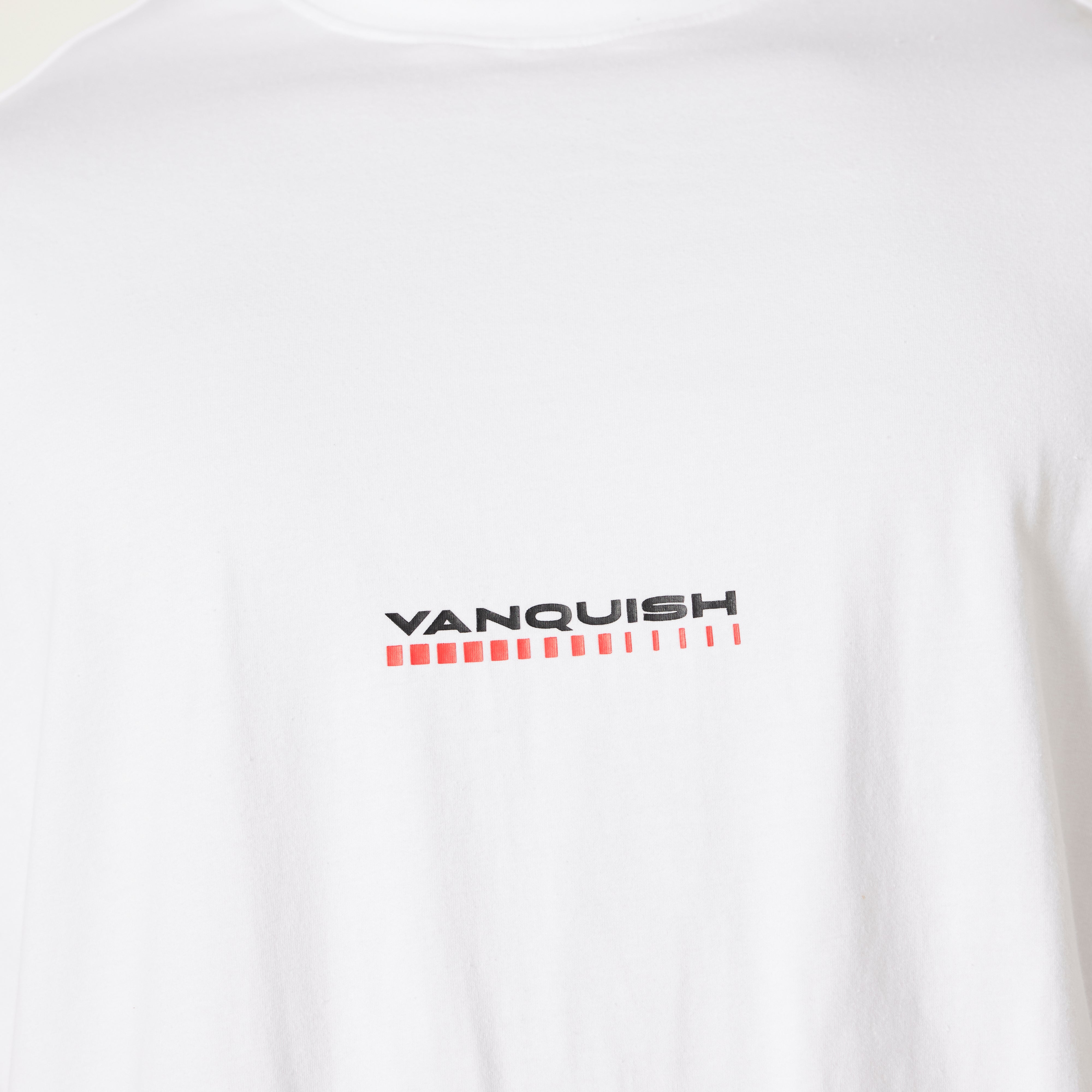 Vanquish White Athletics Division Oversized Long Sleeve T Shirt