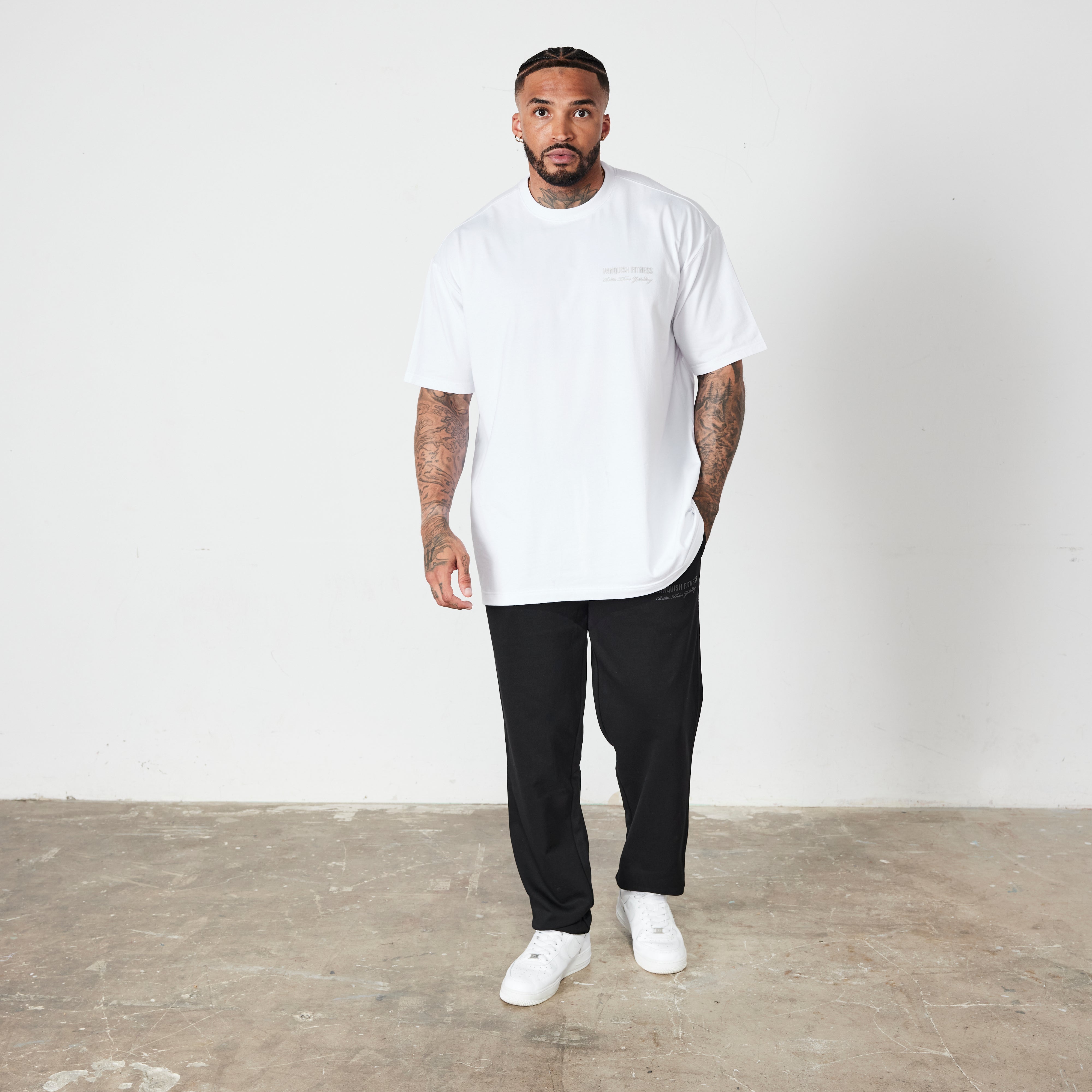 Vanquish White Signature Collection Oversized T Shirt
