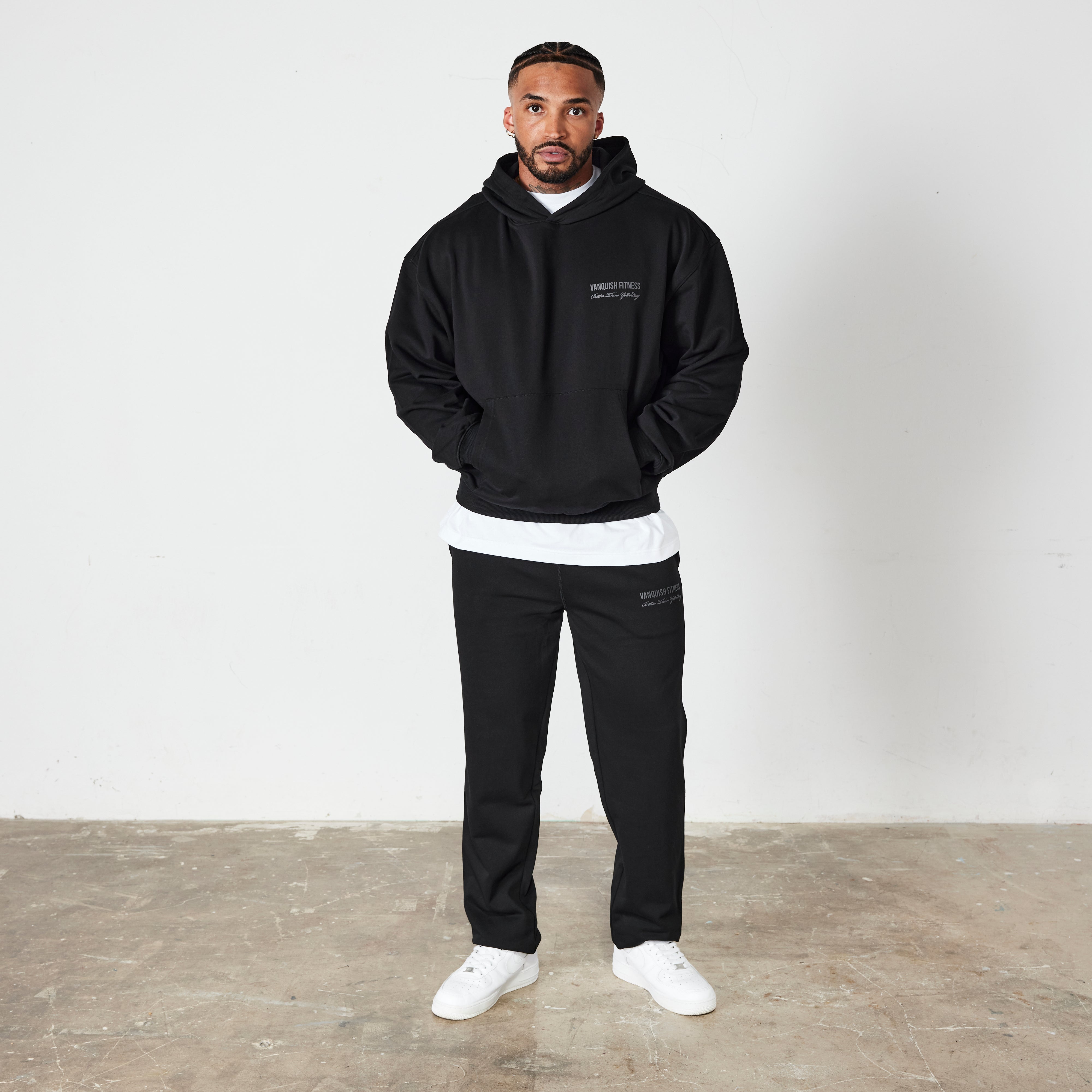 Vanquish Black Signature Collection Straight Leg Sweatpants