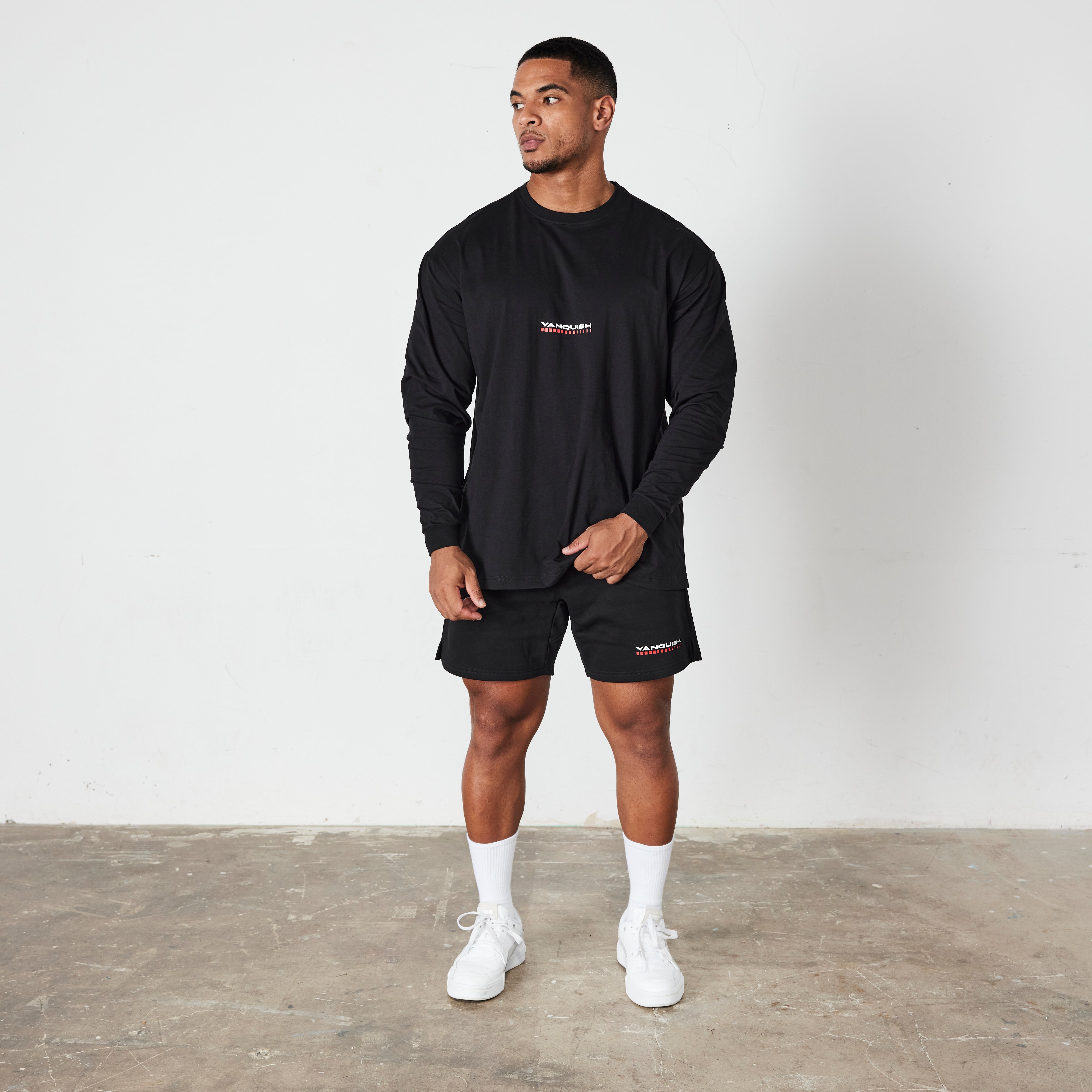 Vanquish Black Athletics Division Oversized Long Sleeve T Shirt