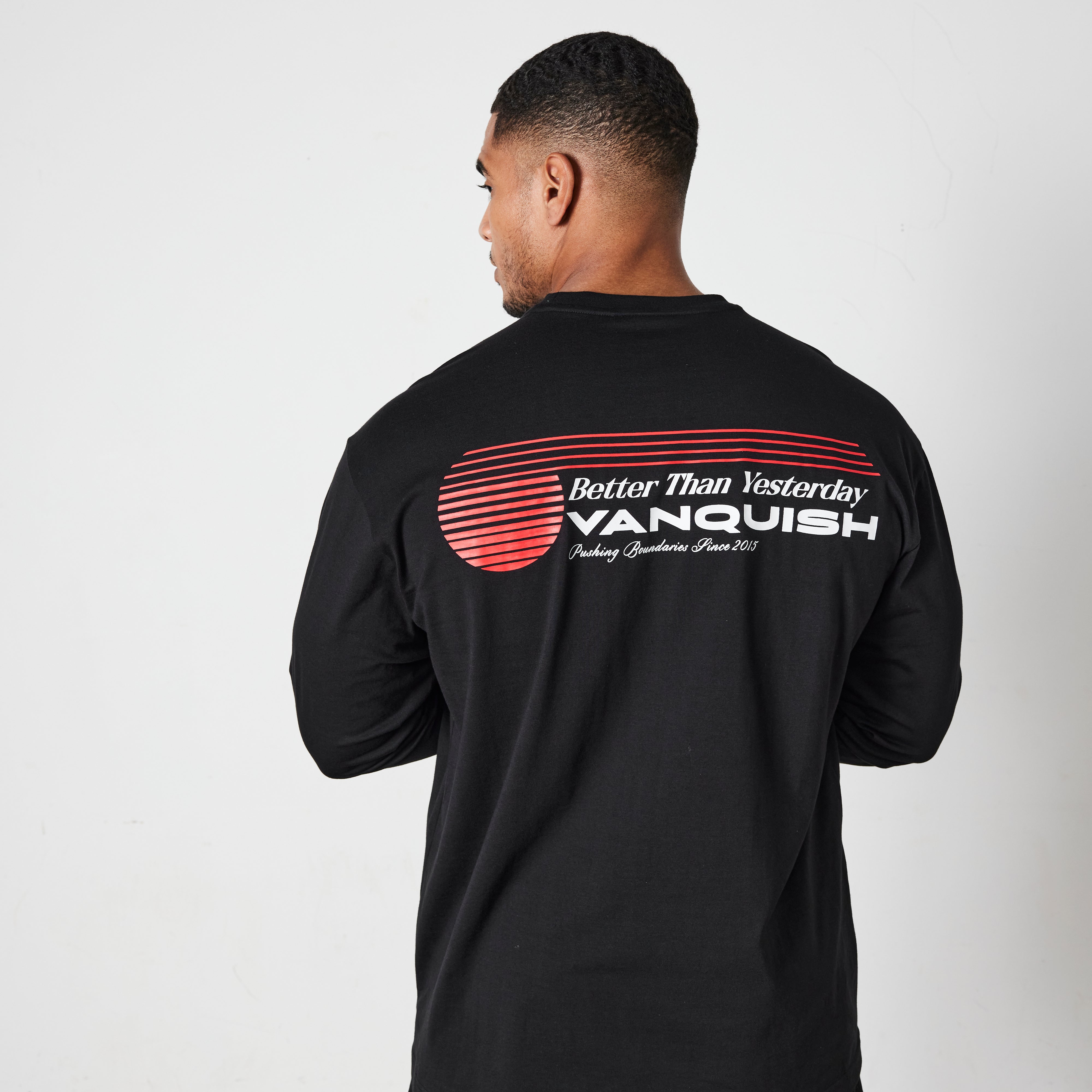 Vanquish Black Athletics Division Oversized Long Sleeve T Shirt