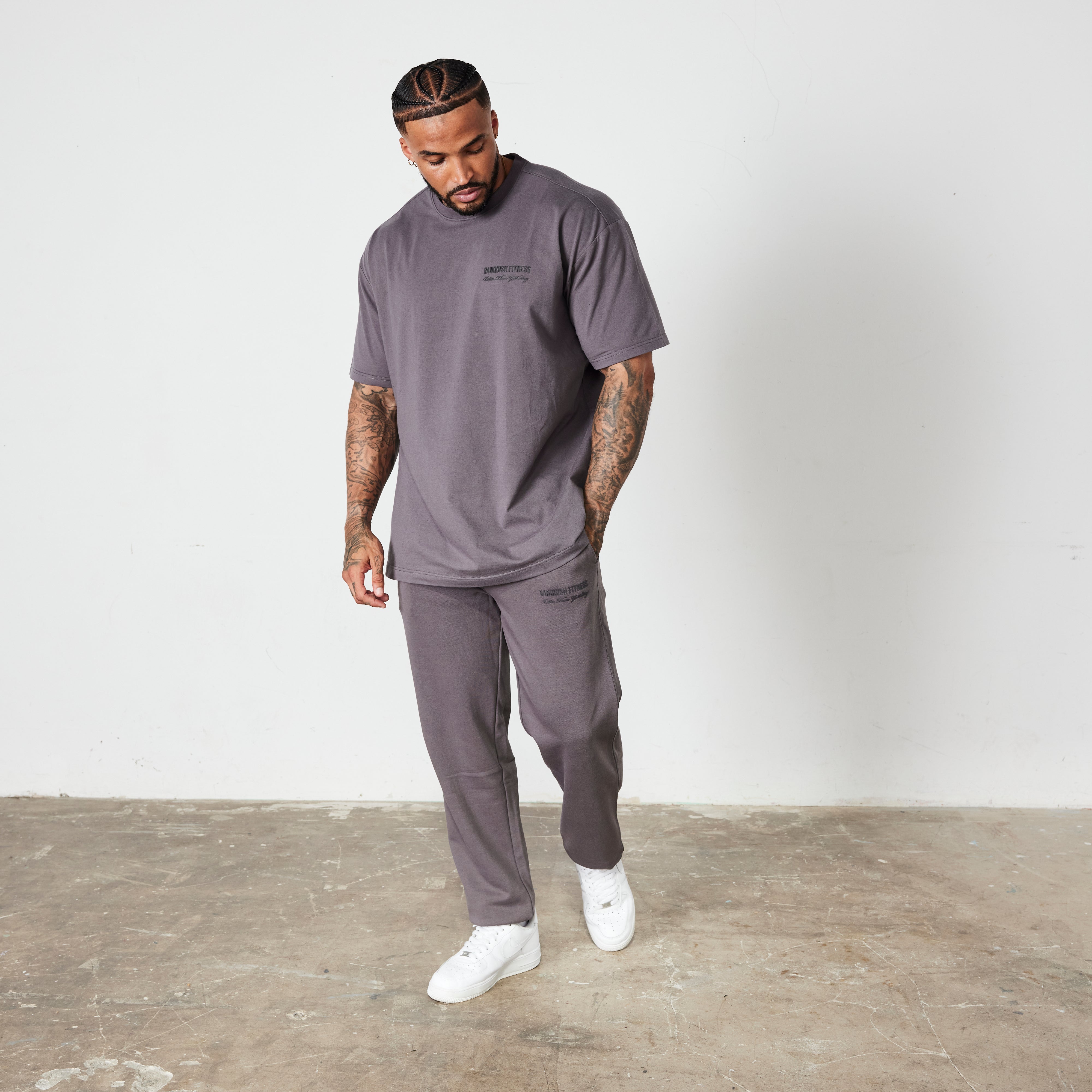 Vanquish Dark Grey Signature Collection Oversized T Shirt