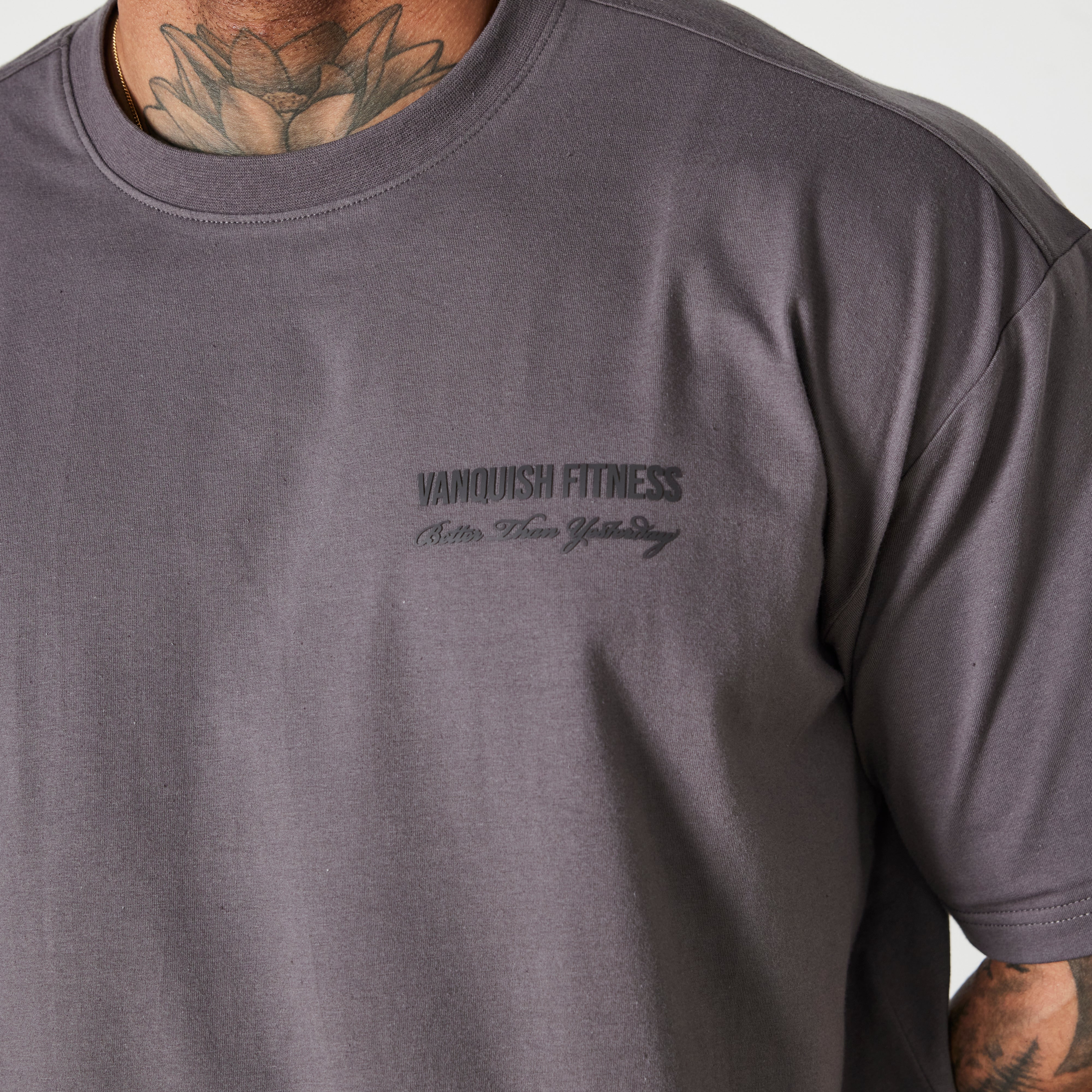 Vanquish Dark Grey Signature Collection Oversized T Shirt