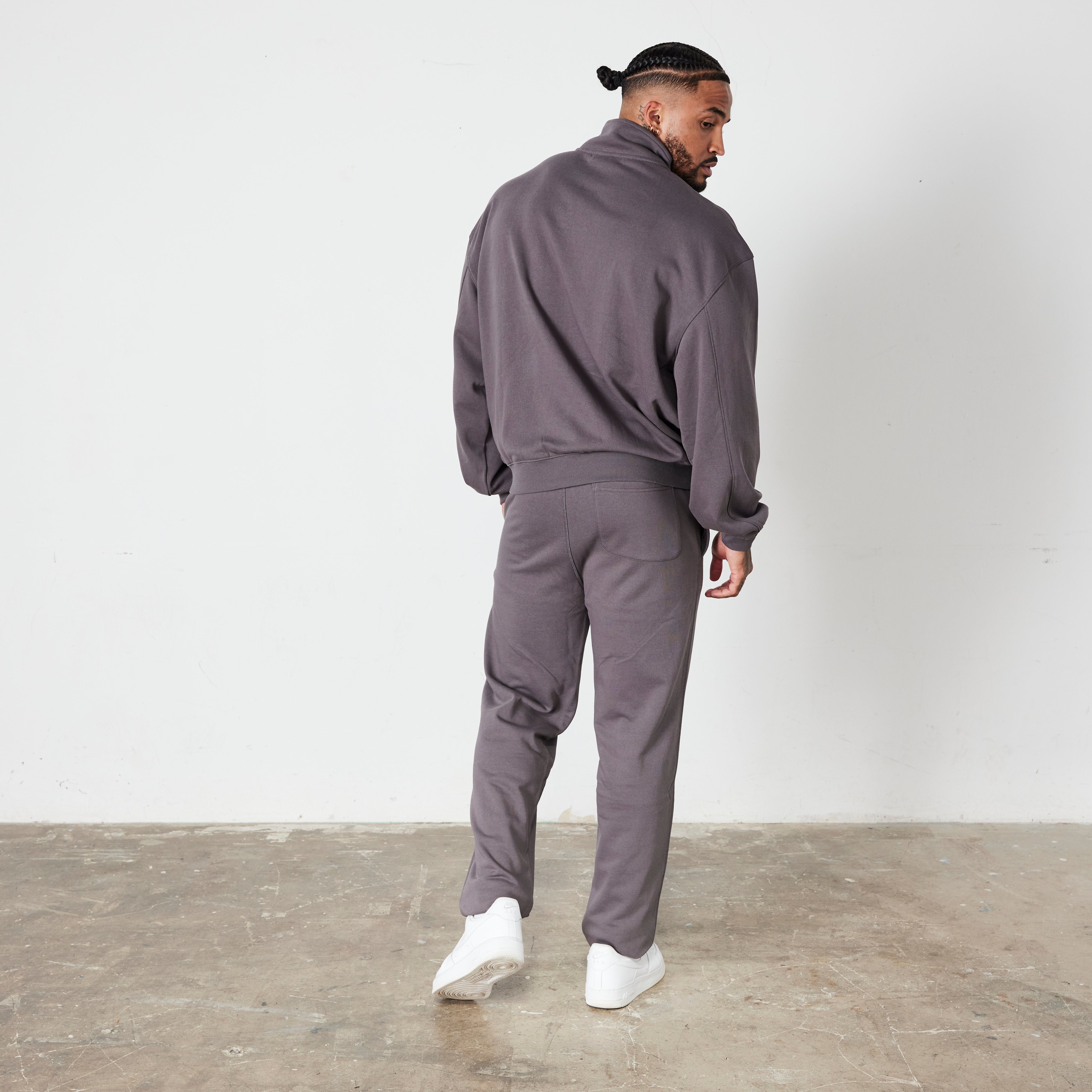 Vanquish Dark Grey Signature Collection Quarter Zip Sweater