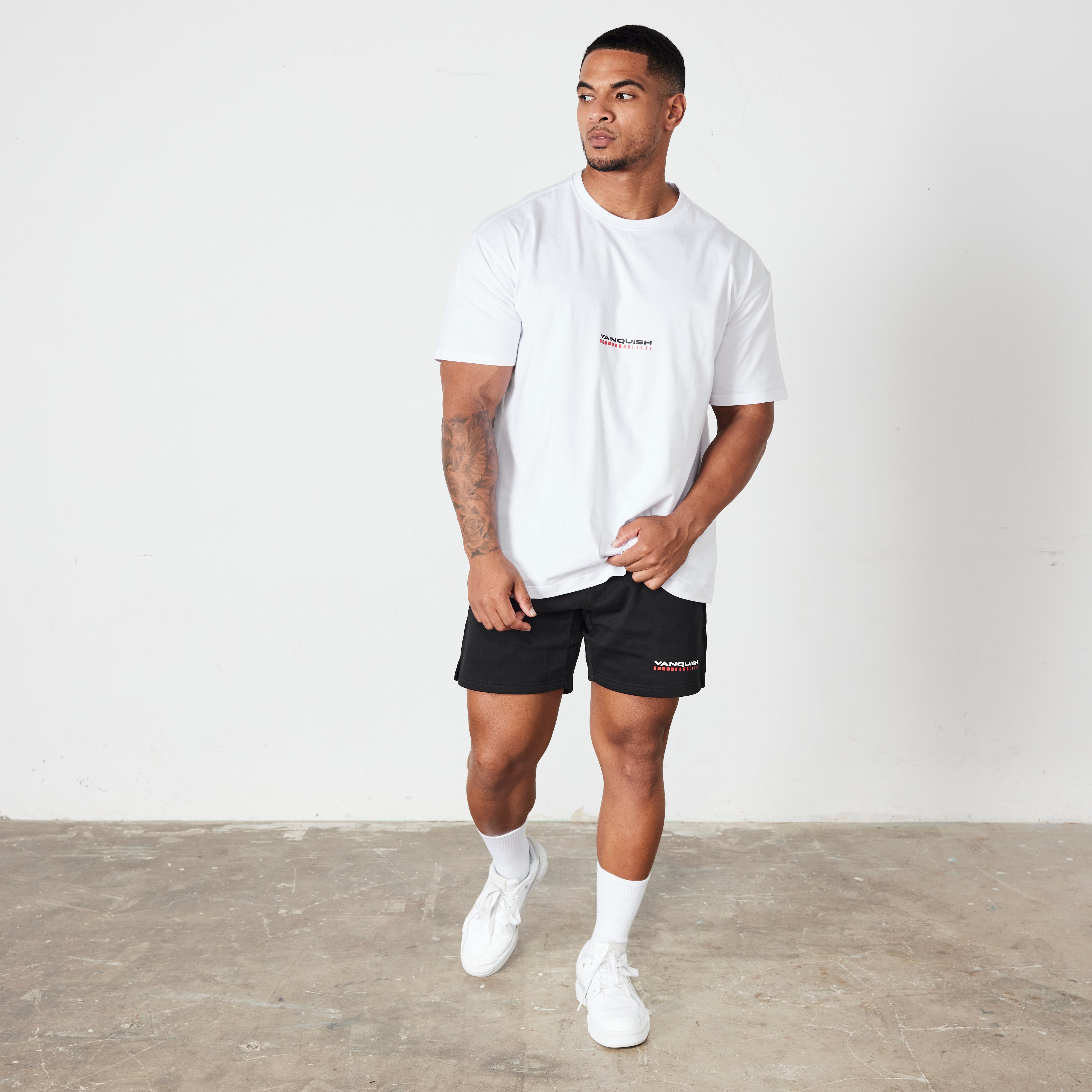 Vanquish White Athletics Division Oversized T Shirt