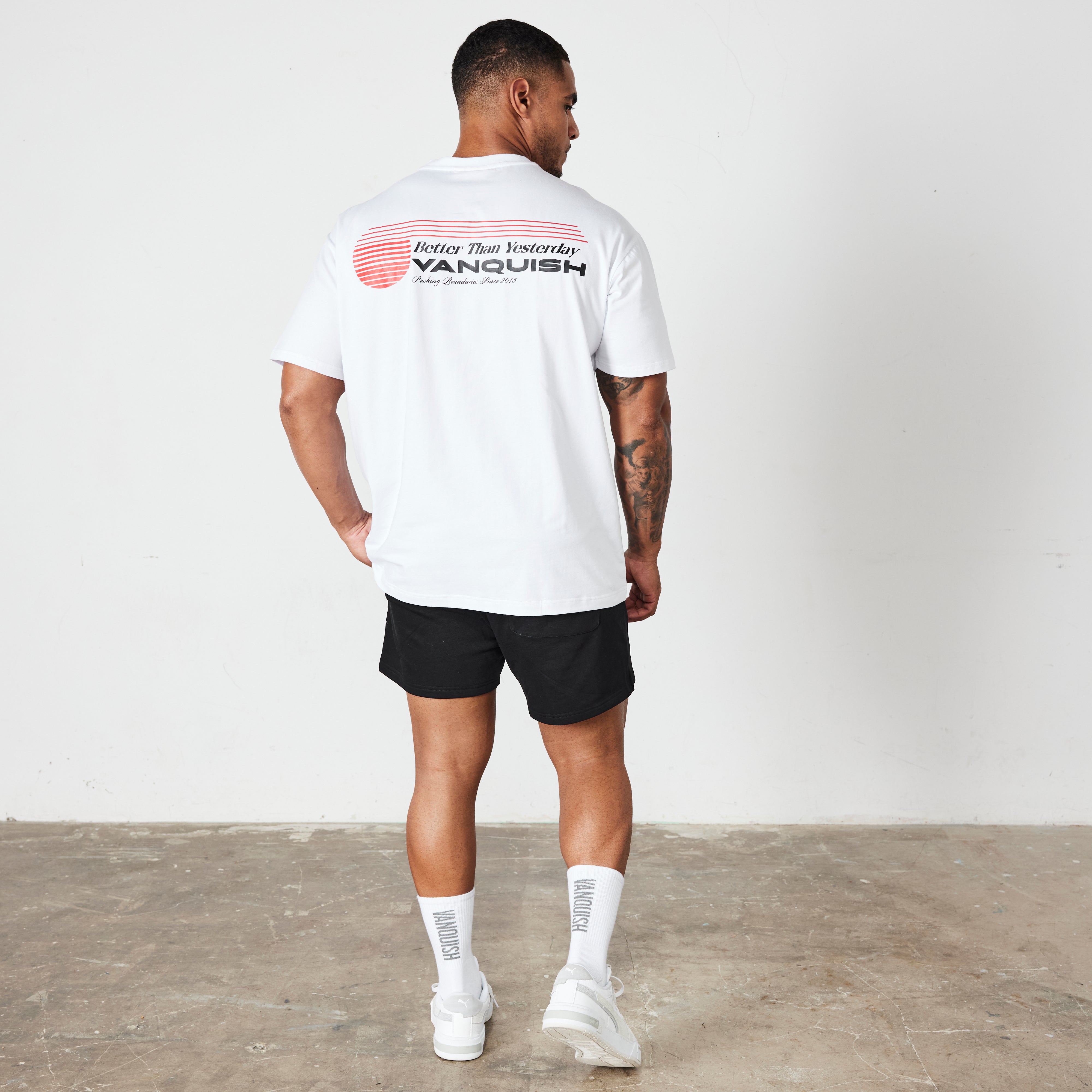 Vanquish White Athletics Division Oversized T Shirt