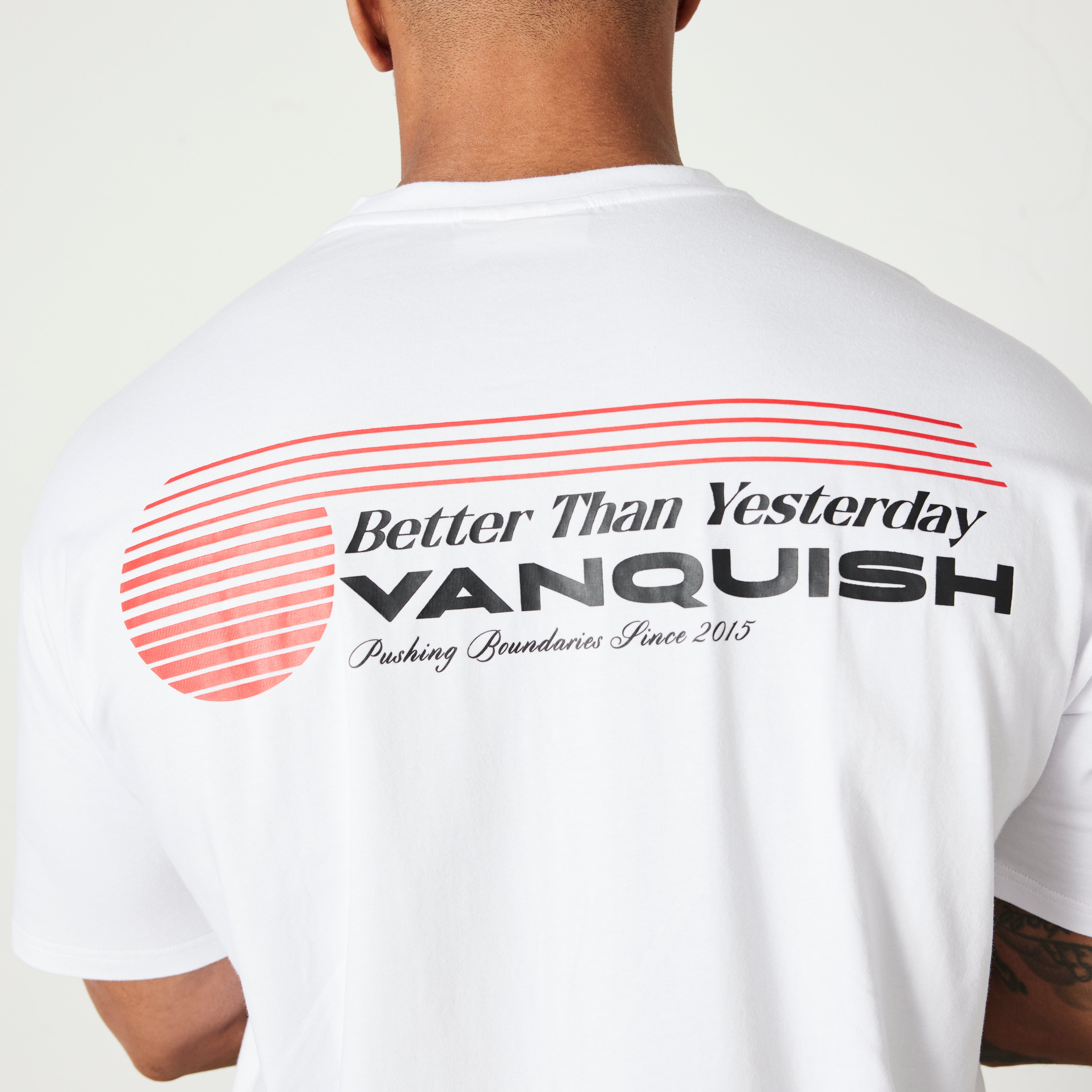 Vanquish White Athletics Division Oversized T Shirt