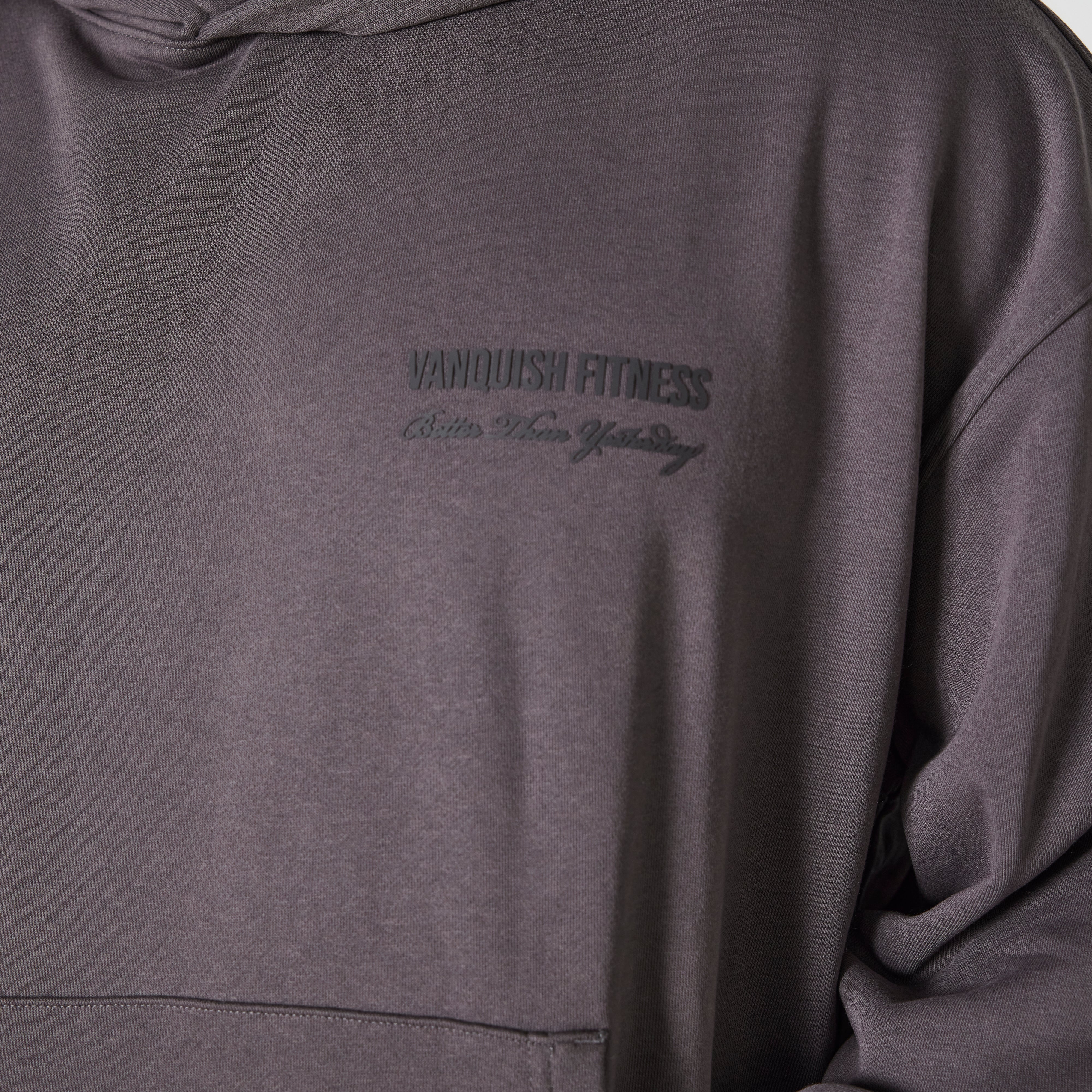Vanquish Dark Grey Signature Collection Oversized Pullover Hoodie