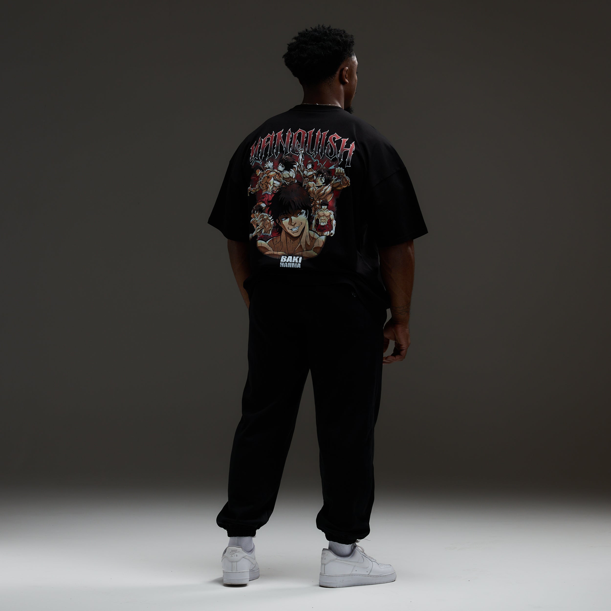VQ x Baki: Black Baki Boxy Oversized T Shirt