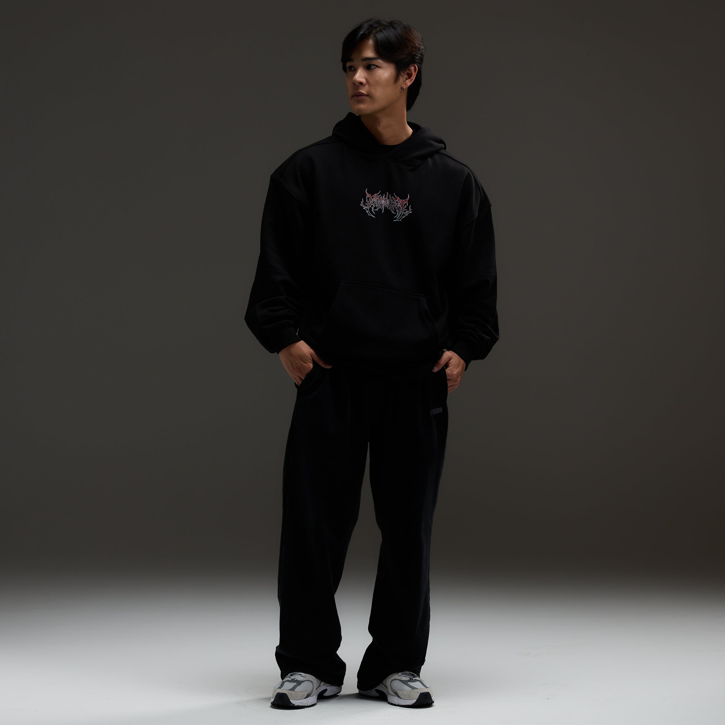 VQ x Baki: Black Boxy Oversized Hoodie
