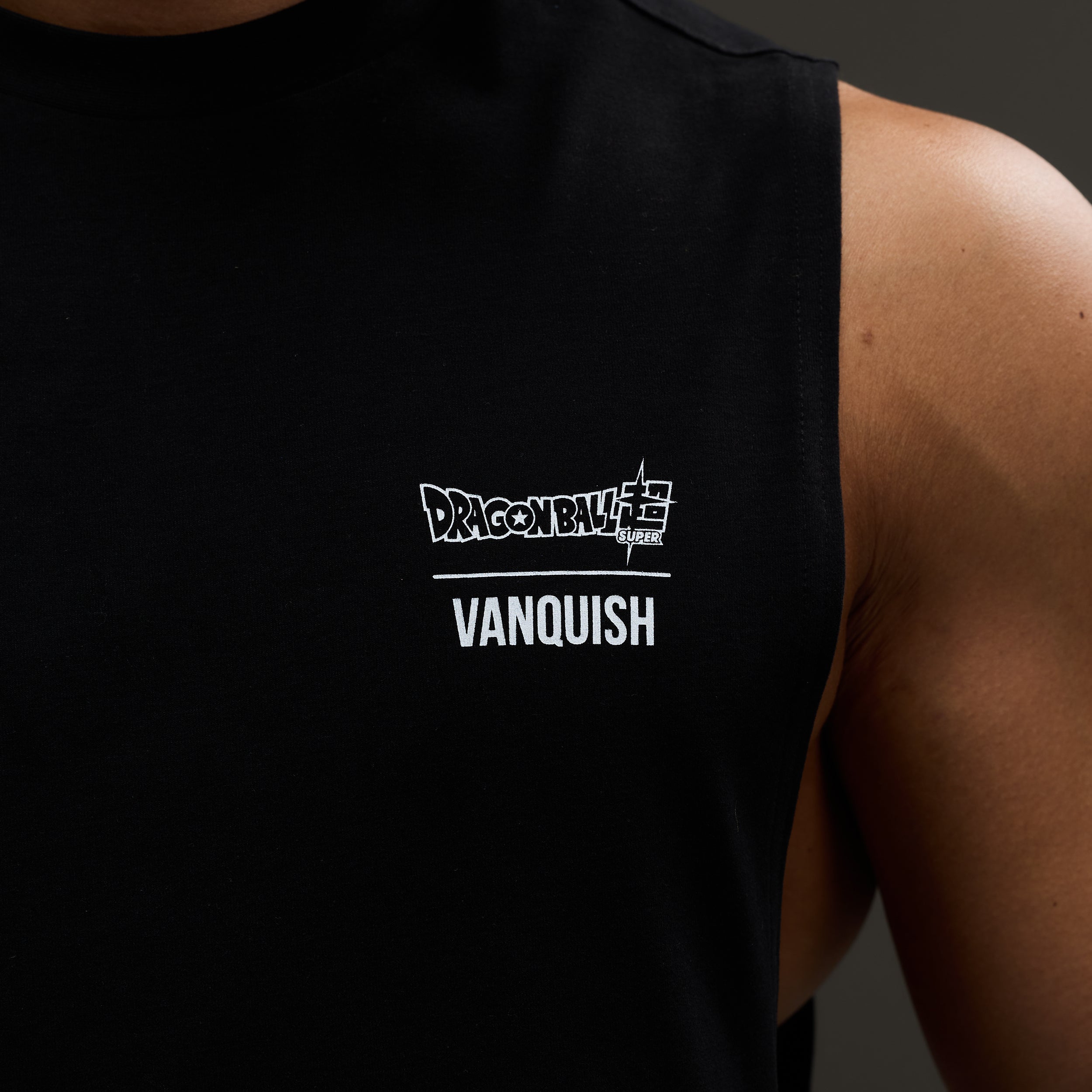 Vanquish DBS Goku SSGSS Black Oversized Sleeveless T Shirt