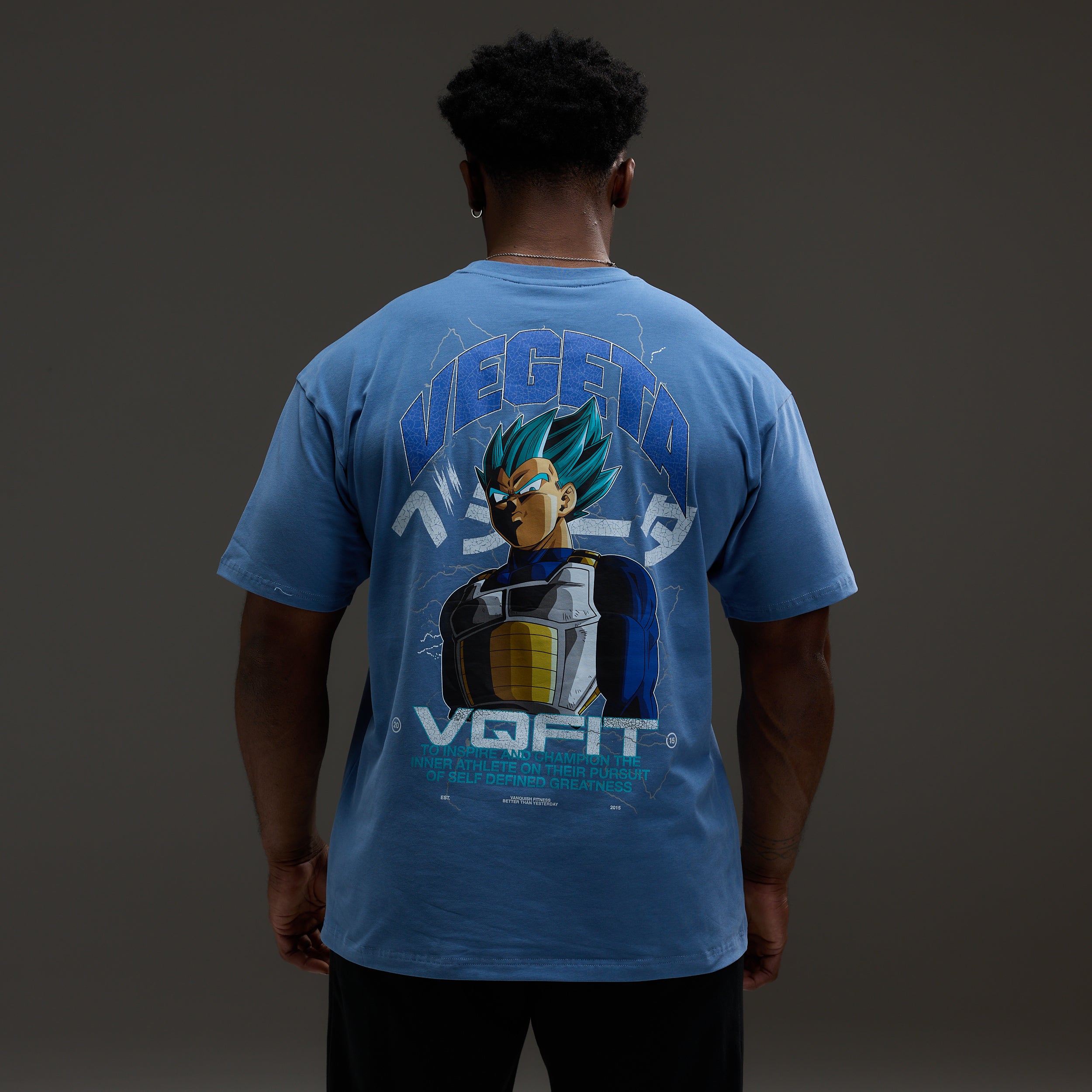 Vanquish DBS Vegeta SSGSS Blue Oversized T Shirt