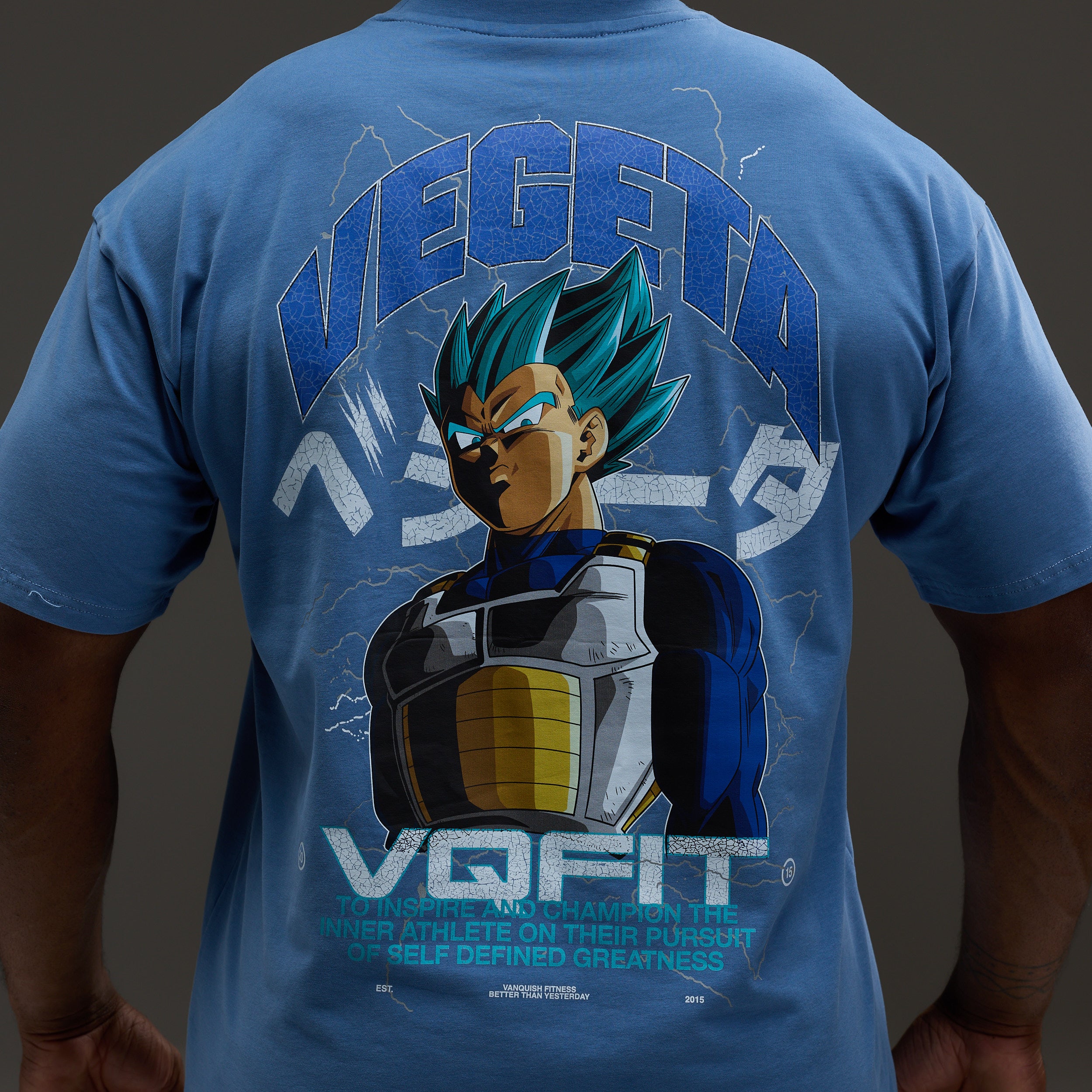 Vanquish DBS Vegeta SSGSS Blue Oversized T Shirt