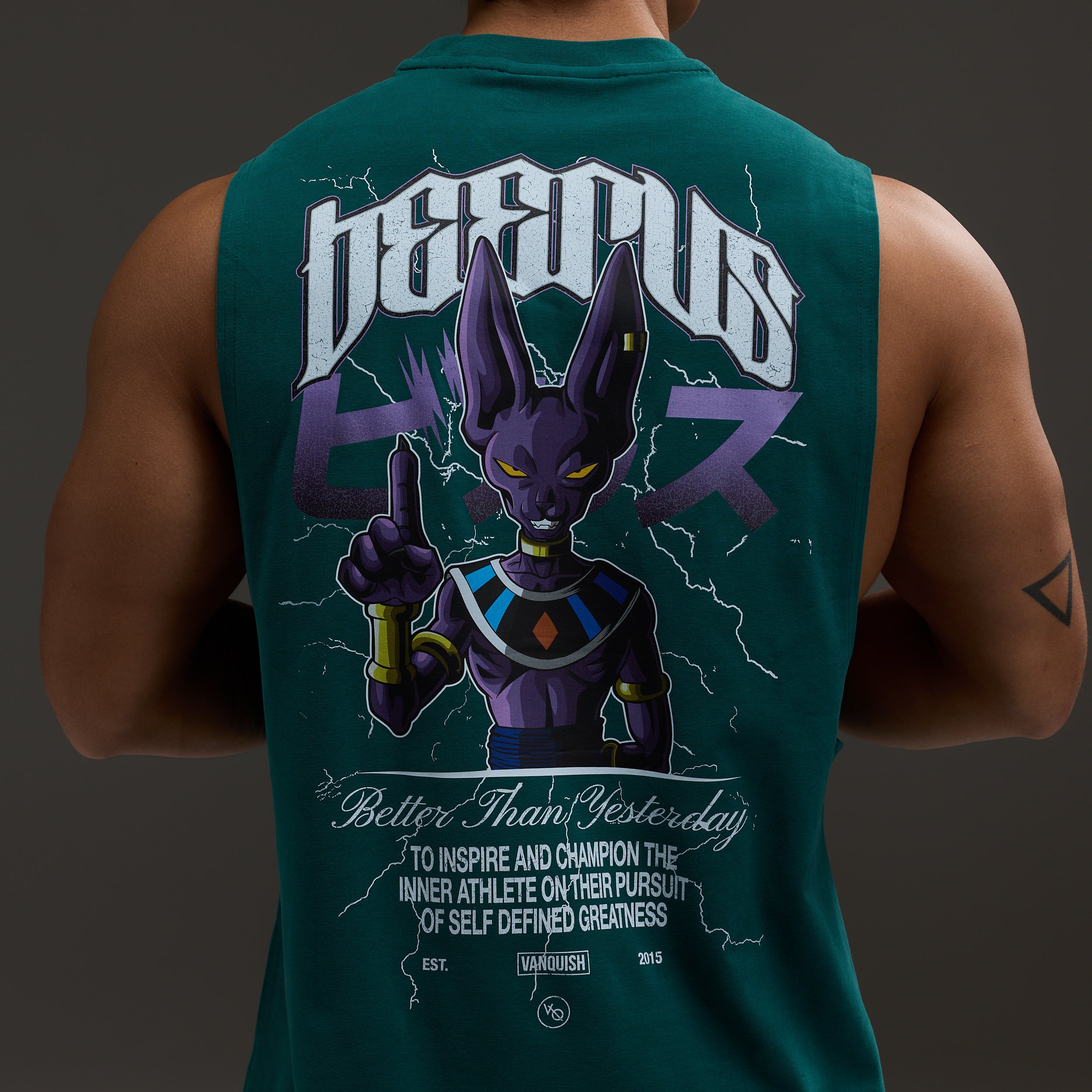 Vanquish DBS Beerus Green Sleeveless T Shirt