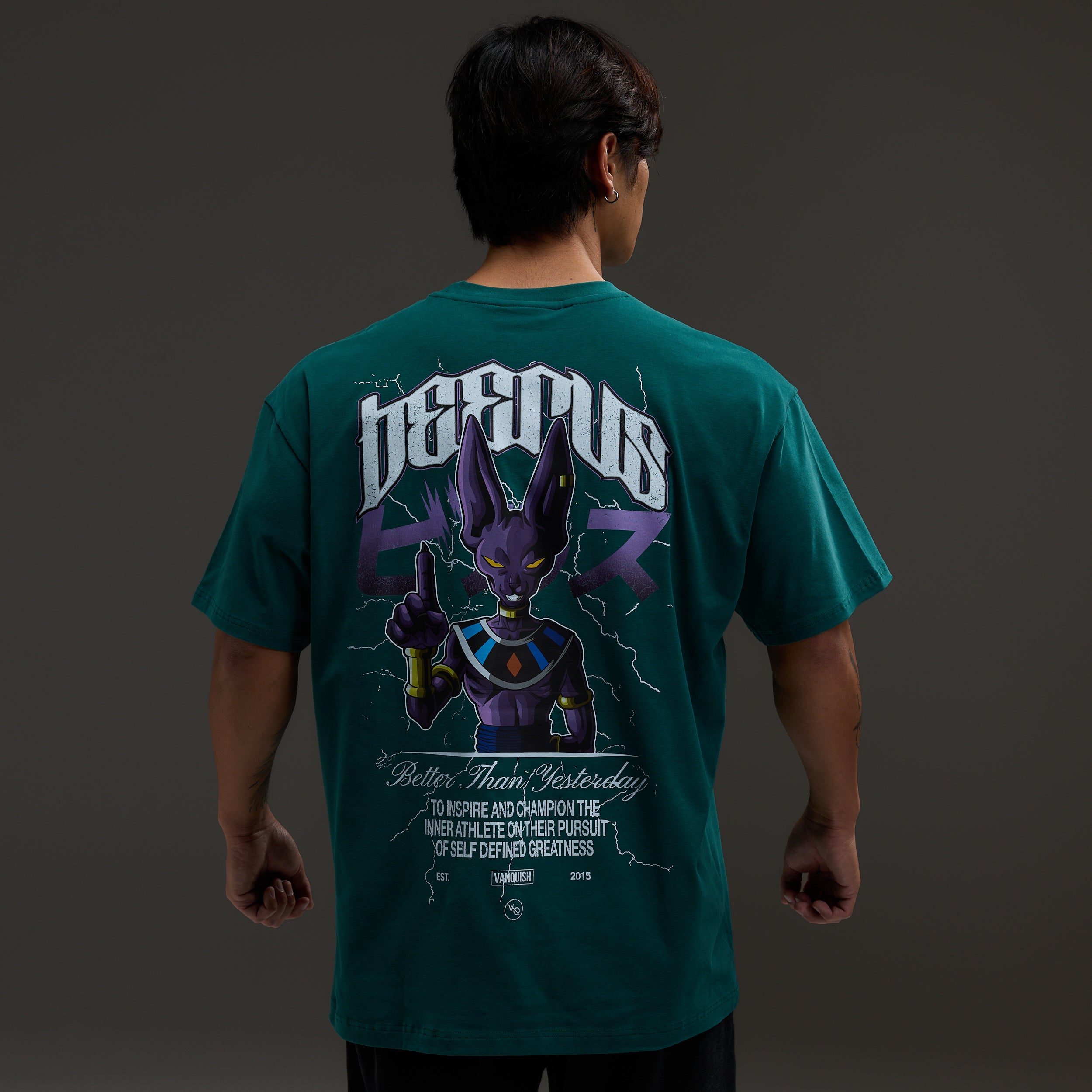 Vanquish DBS Beerus Green Oversized T Shirt