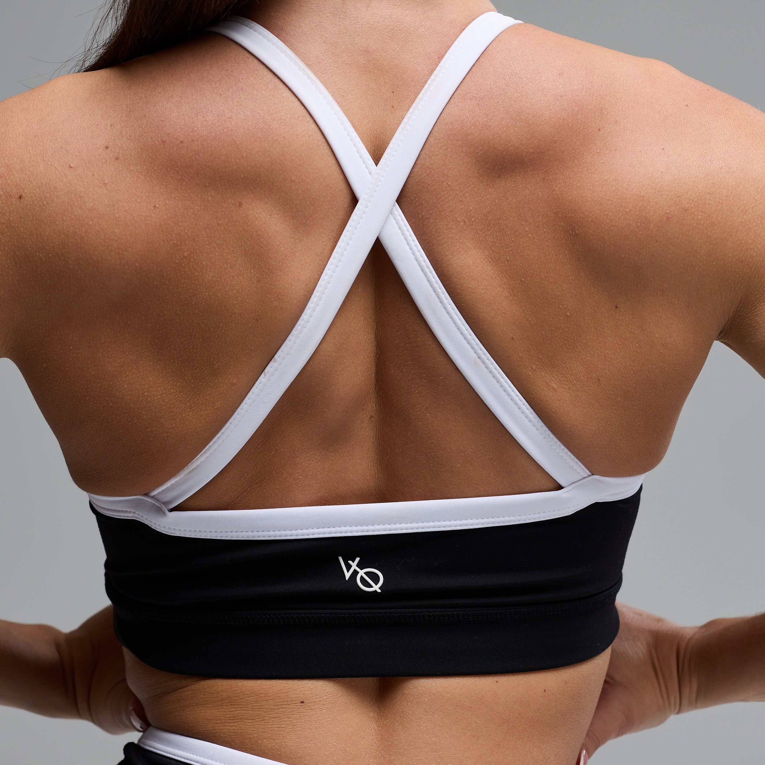 MONOCHROME BLACK CROSS BLACK BRA