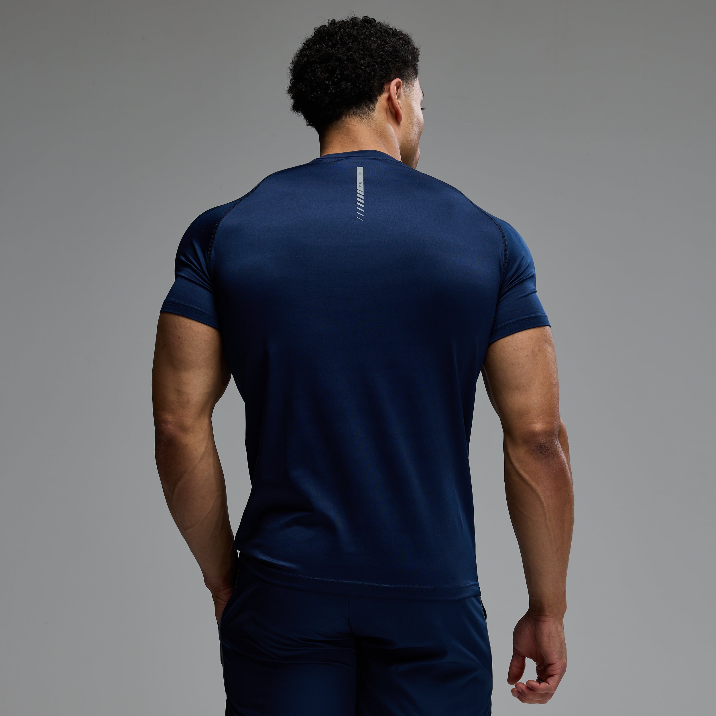 ACADEMY NAVY SLIM FIT PERFORMANCE T SHIRT