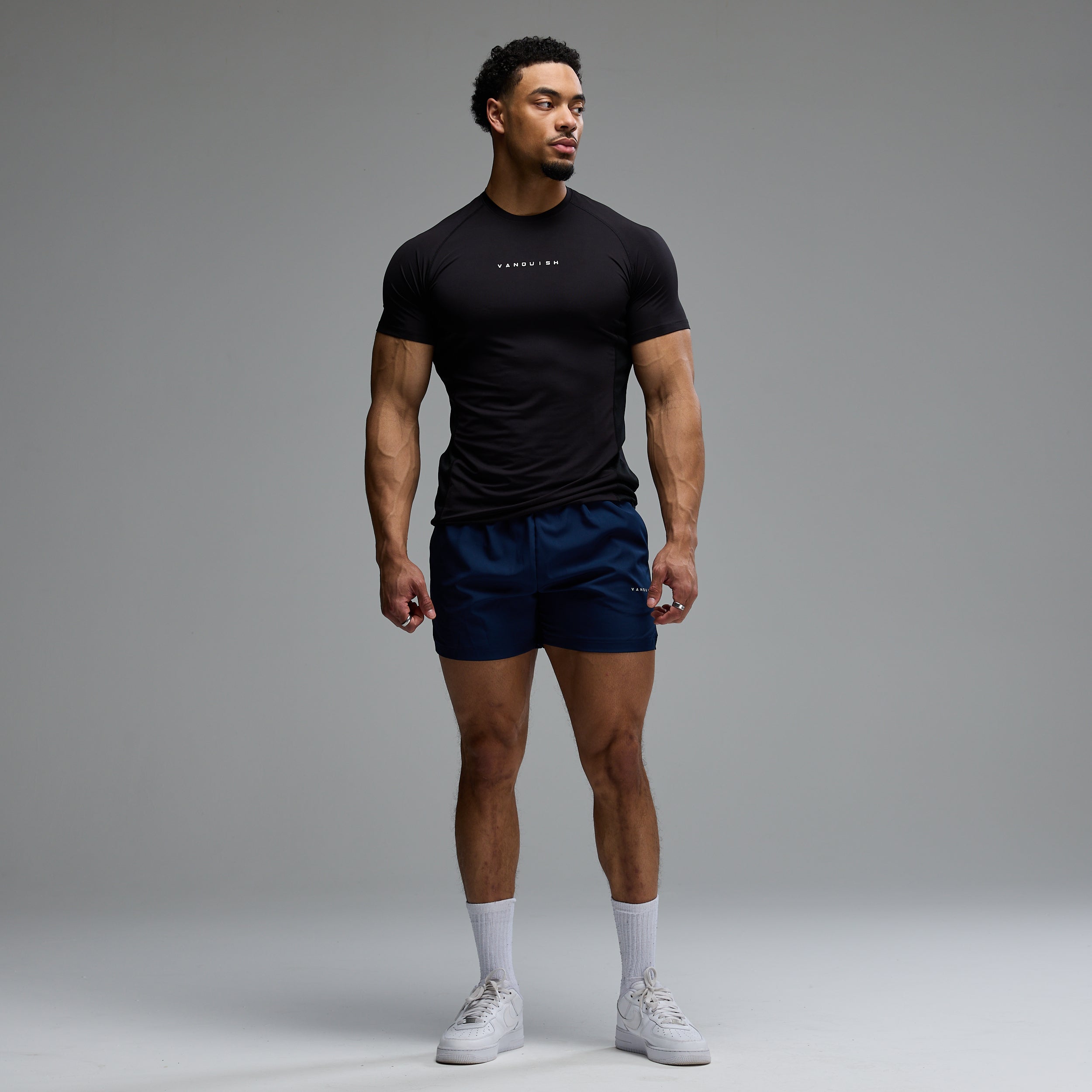 ACADEMY BLACK SLIM FIT PERFORMANCE T SHIRT