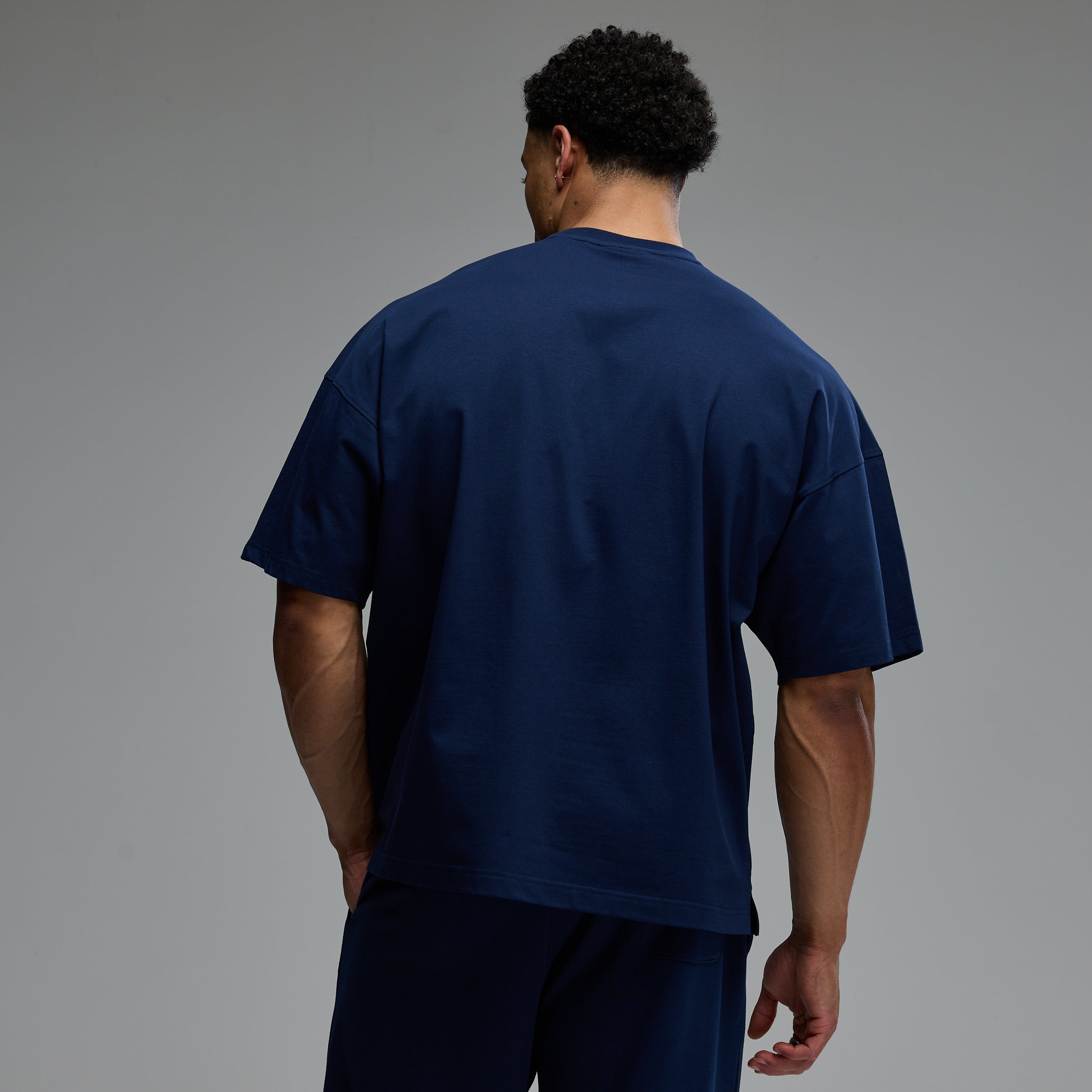 Vanquish Essential V2 Navy Oversized Boxy T Shirt