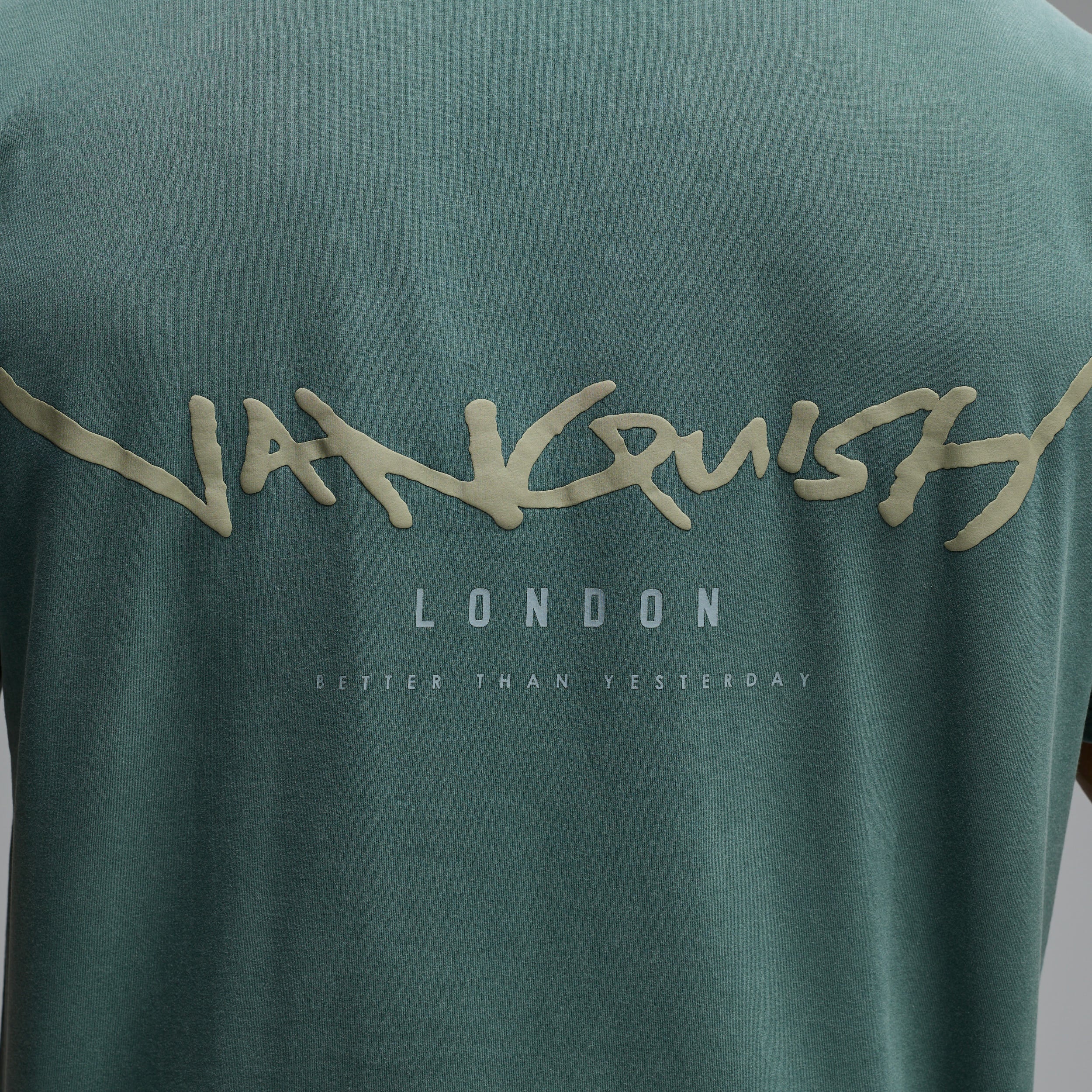 GRAFFITI WASHED SAGE OVERSIZED T SHIRT