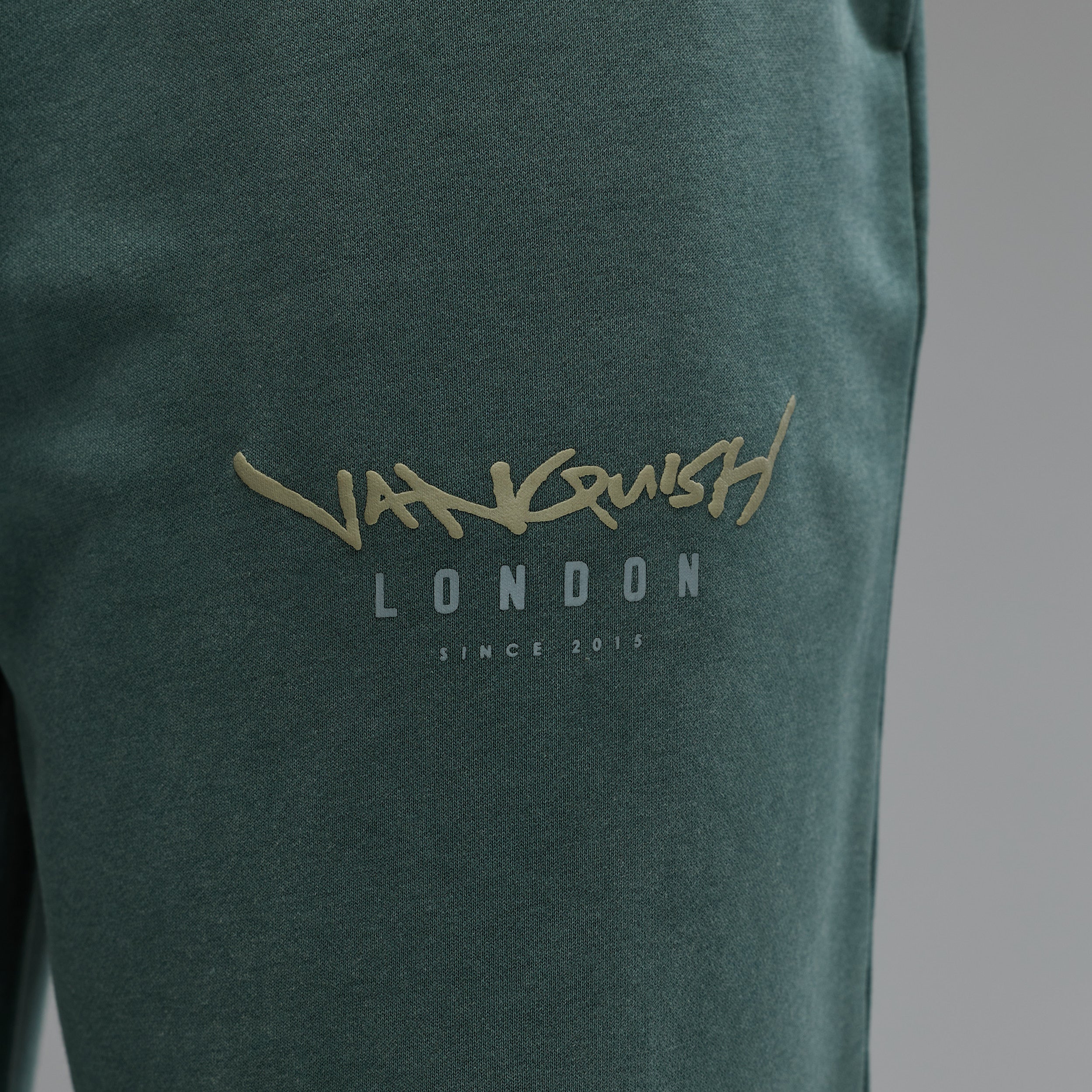 GRAFFITI WASHED SAGE STRAIGHT LEG SWEATPANTS