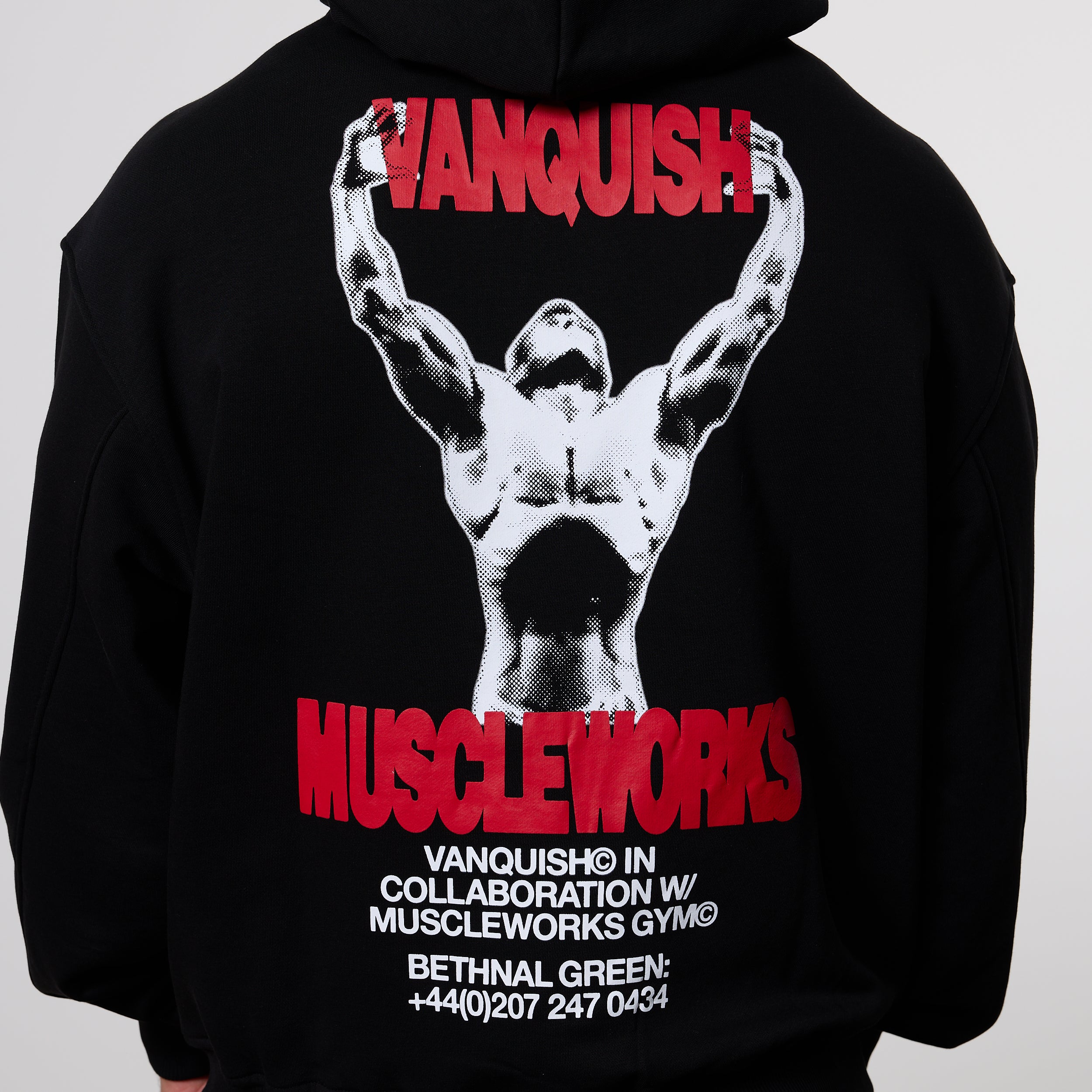 Vanquish x Muscleworks Black Oversized Hoodie