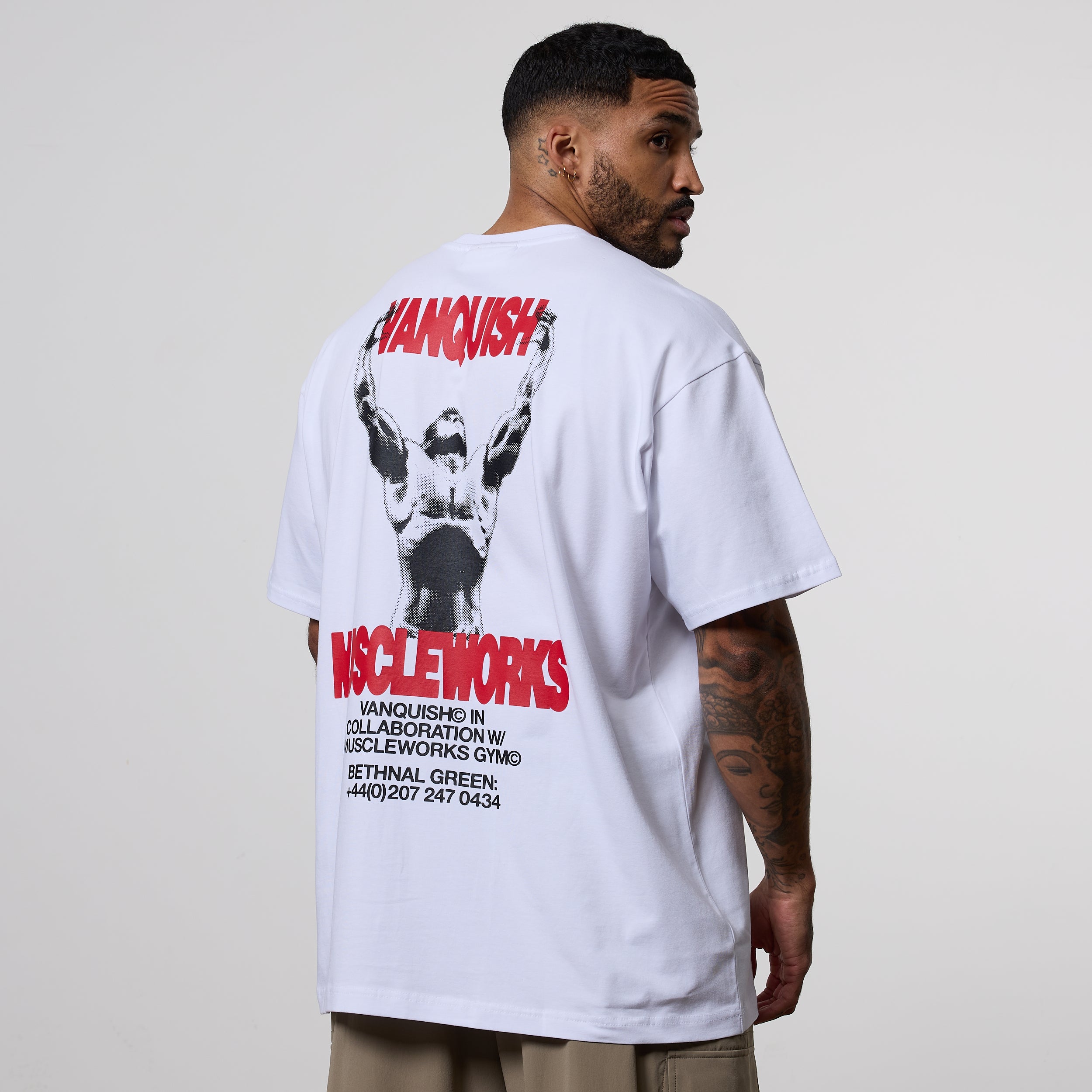 Vanquish x Muscleworks White Oversized T-Shirt
