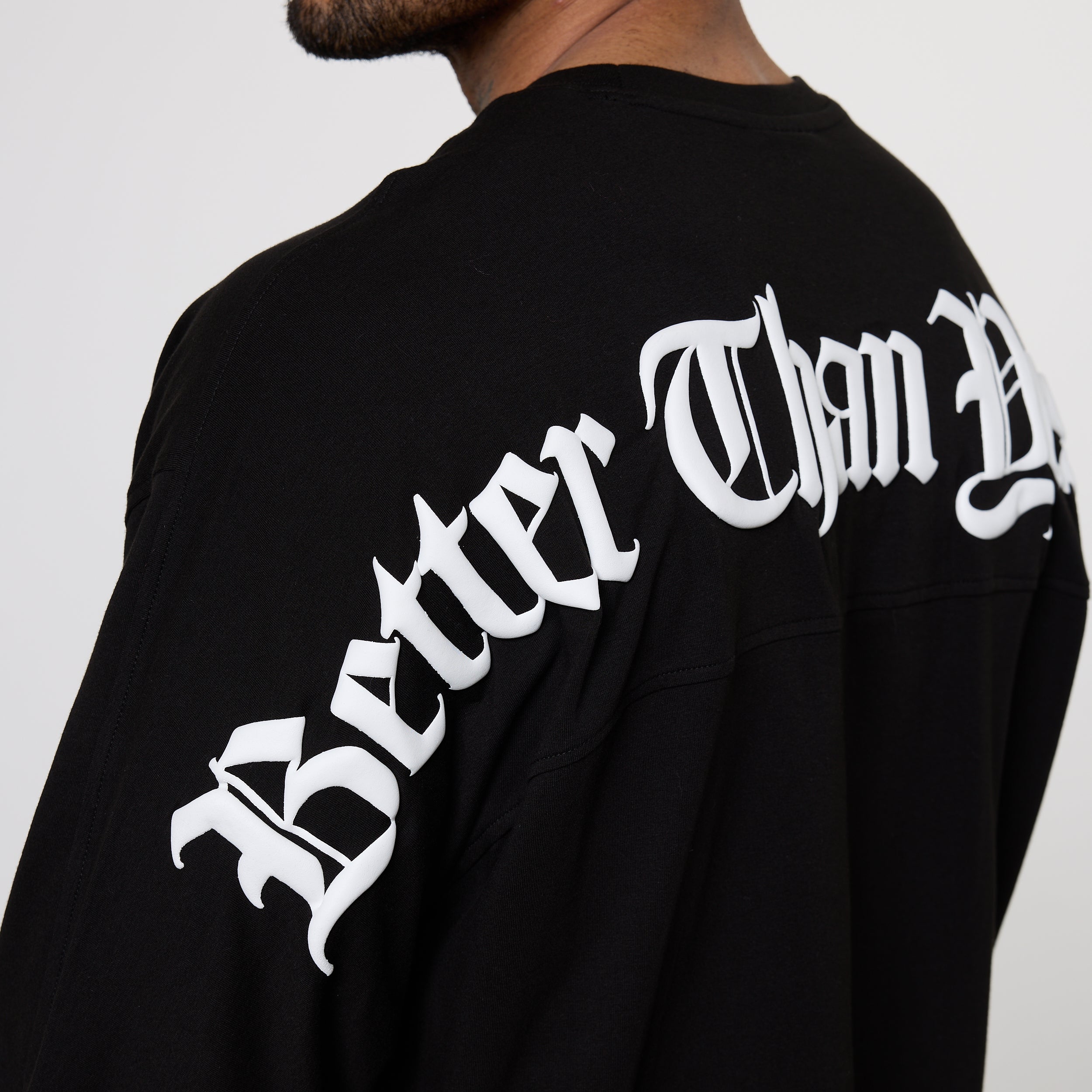 Vanquish Dark Script Black Oversized Long Sleeve T-Shirt